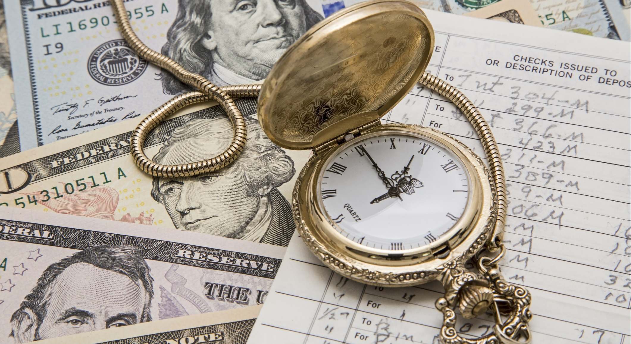 Reloj de la inversión con dólares