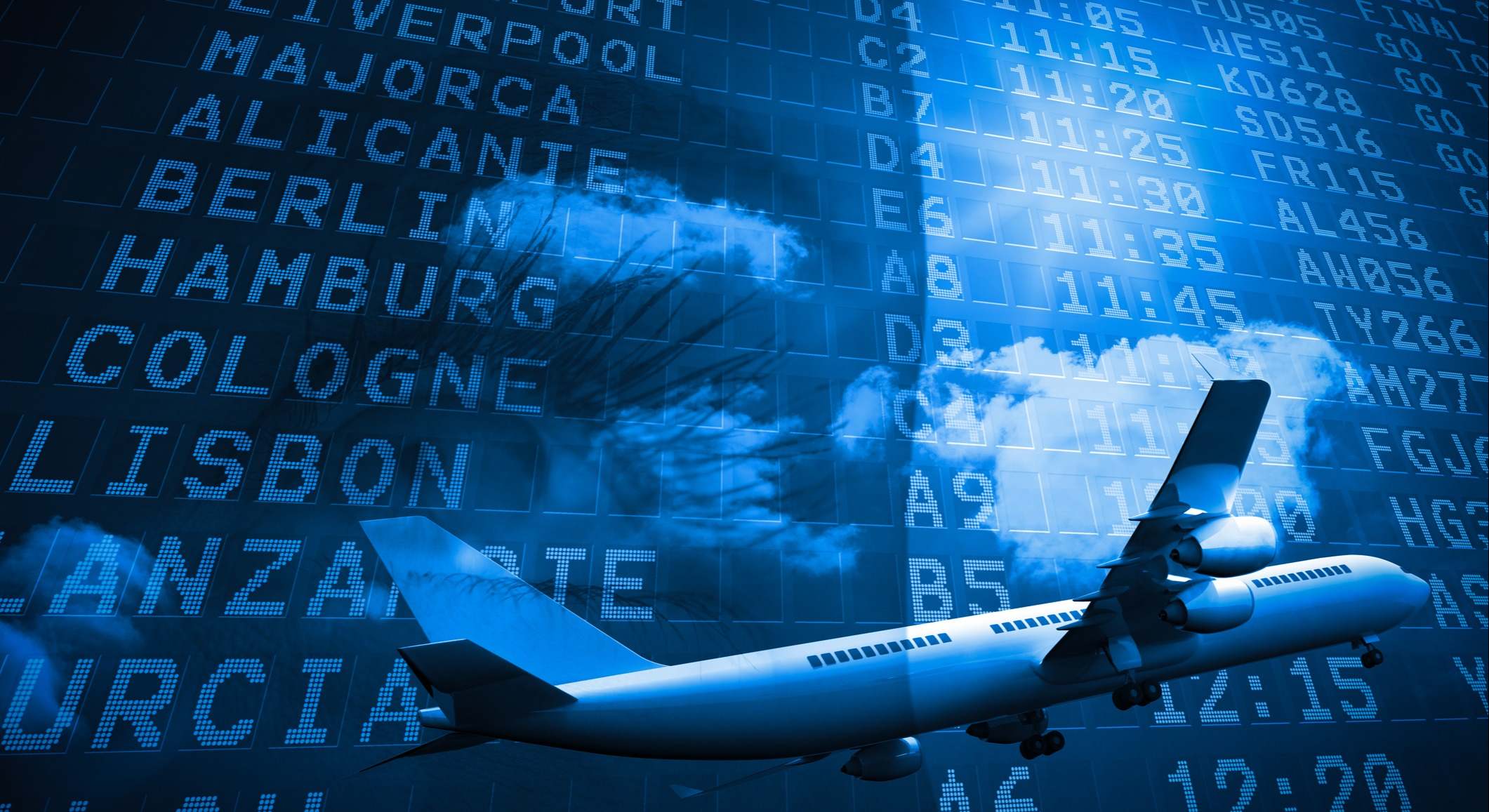 Avión sobre una placa de embarques