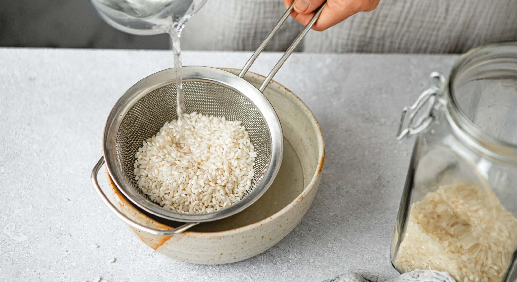 Lavar arroz