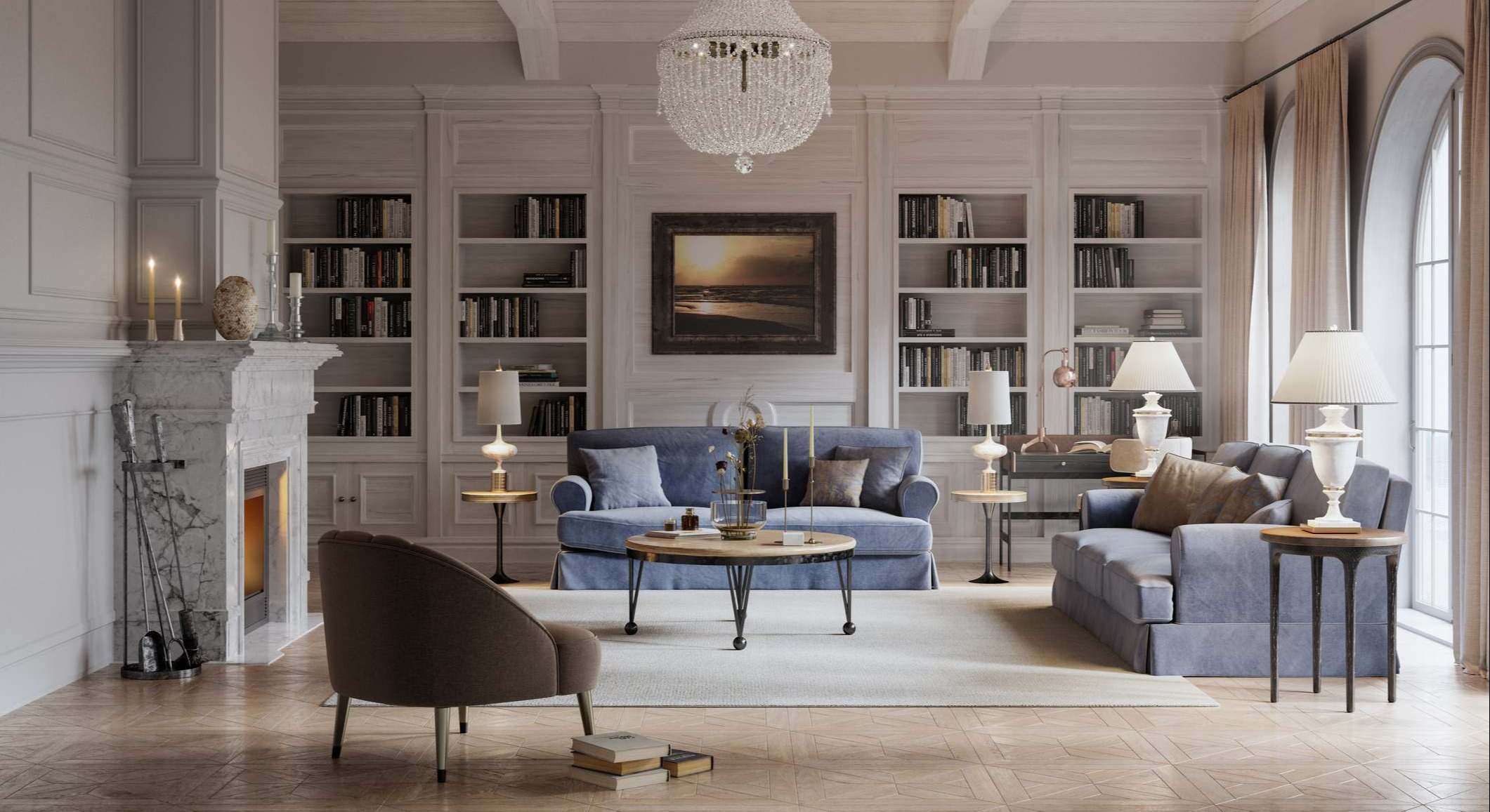 Interior de una vivienda de lujo