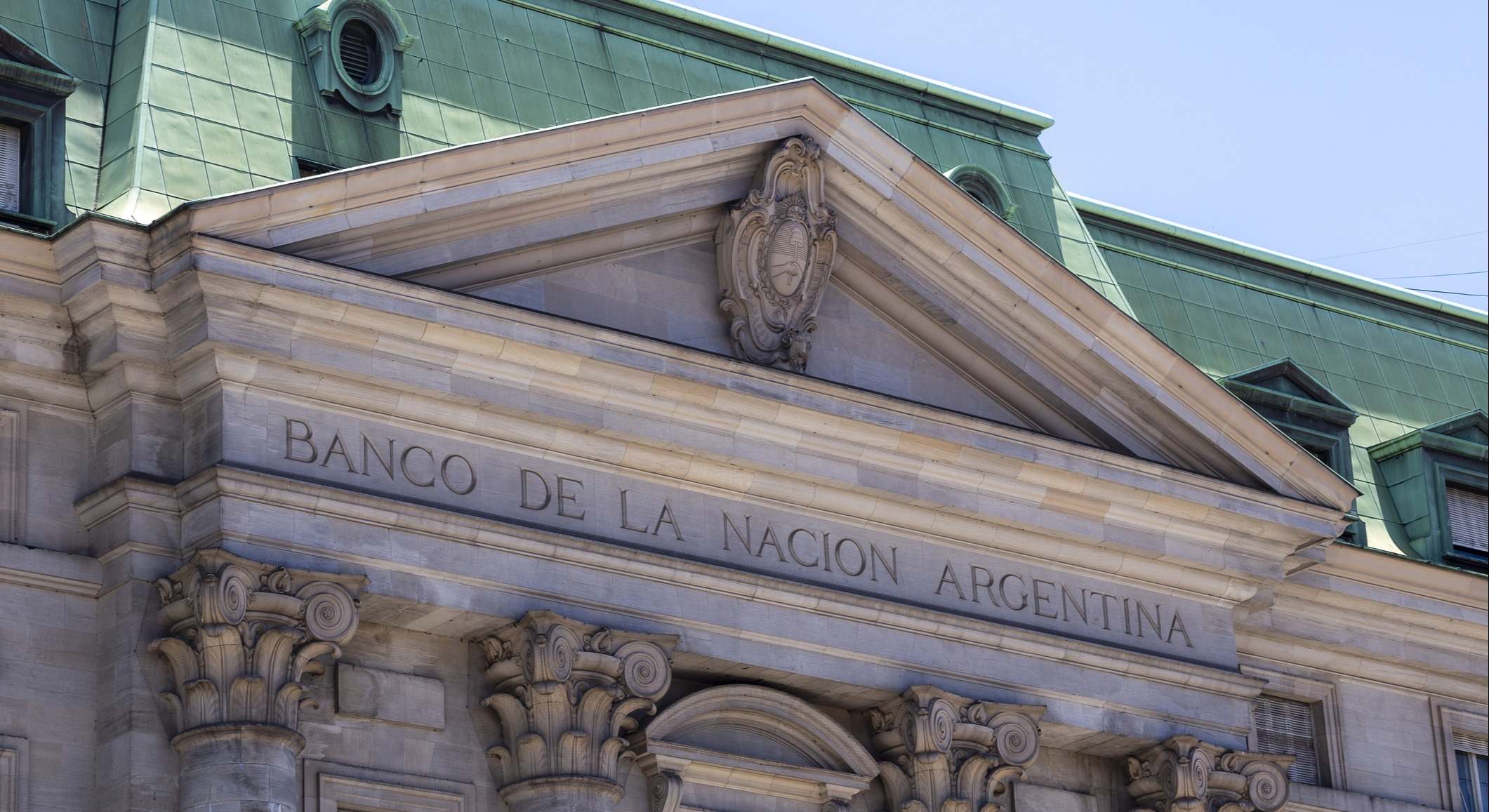 Fachada de la sede del Banco de la Nación Argentina