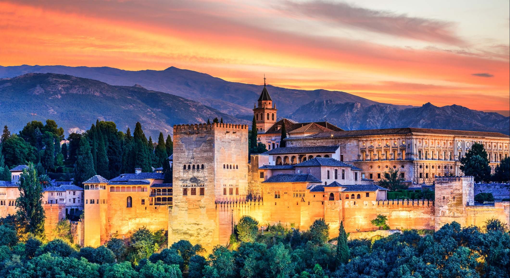 Monumento de la Alhambra de Granada, España
