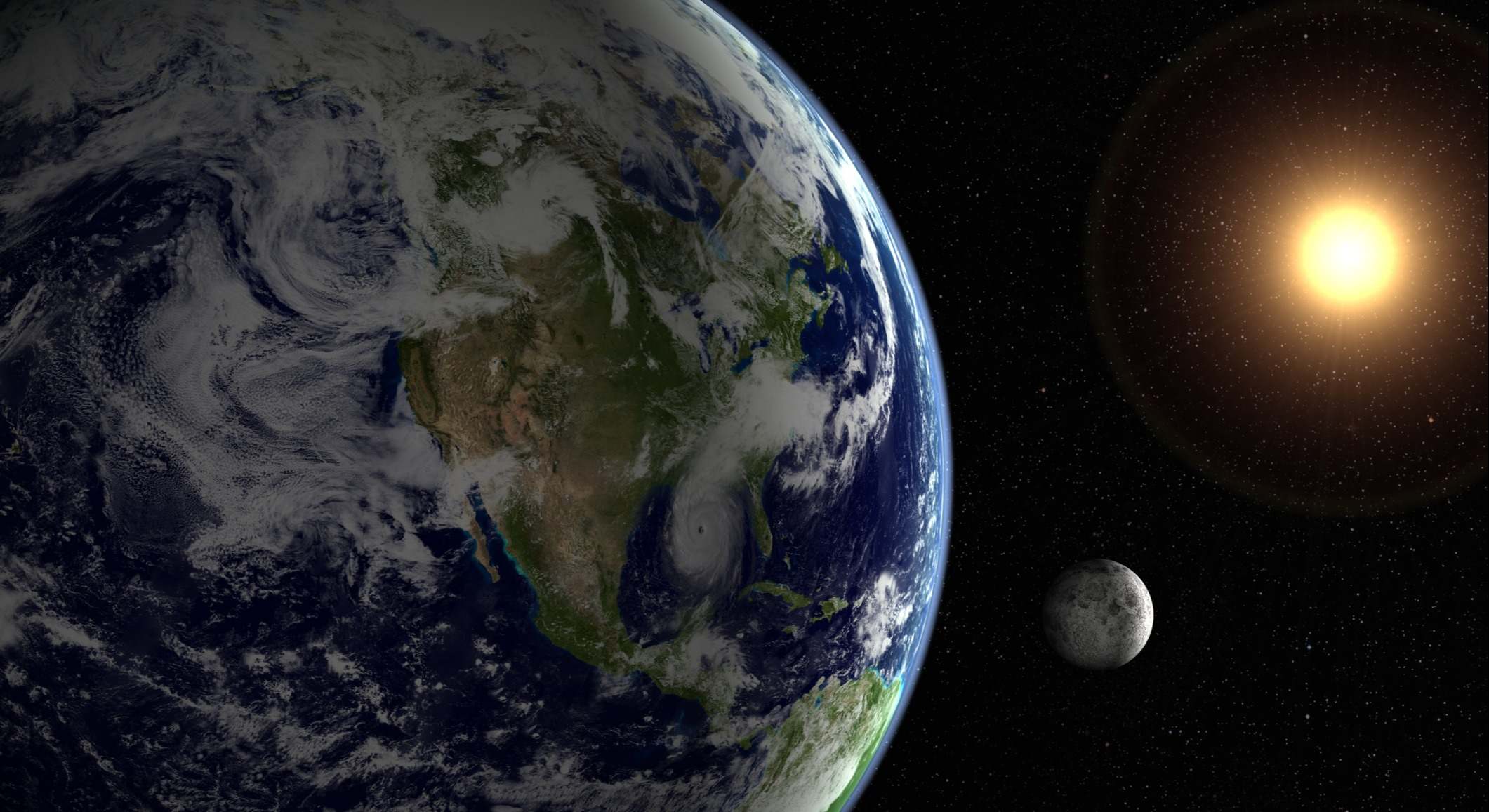 Ilustración de la Luna, la Tierra y el Sol. / Foto: iStock