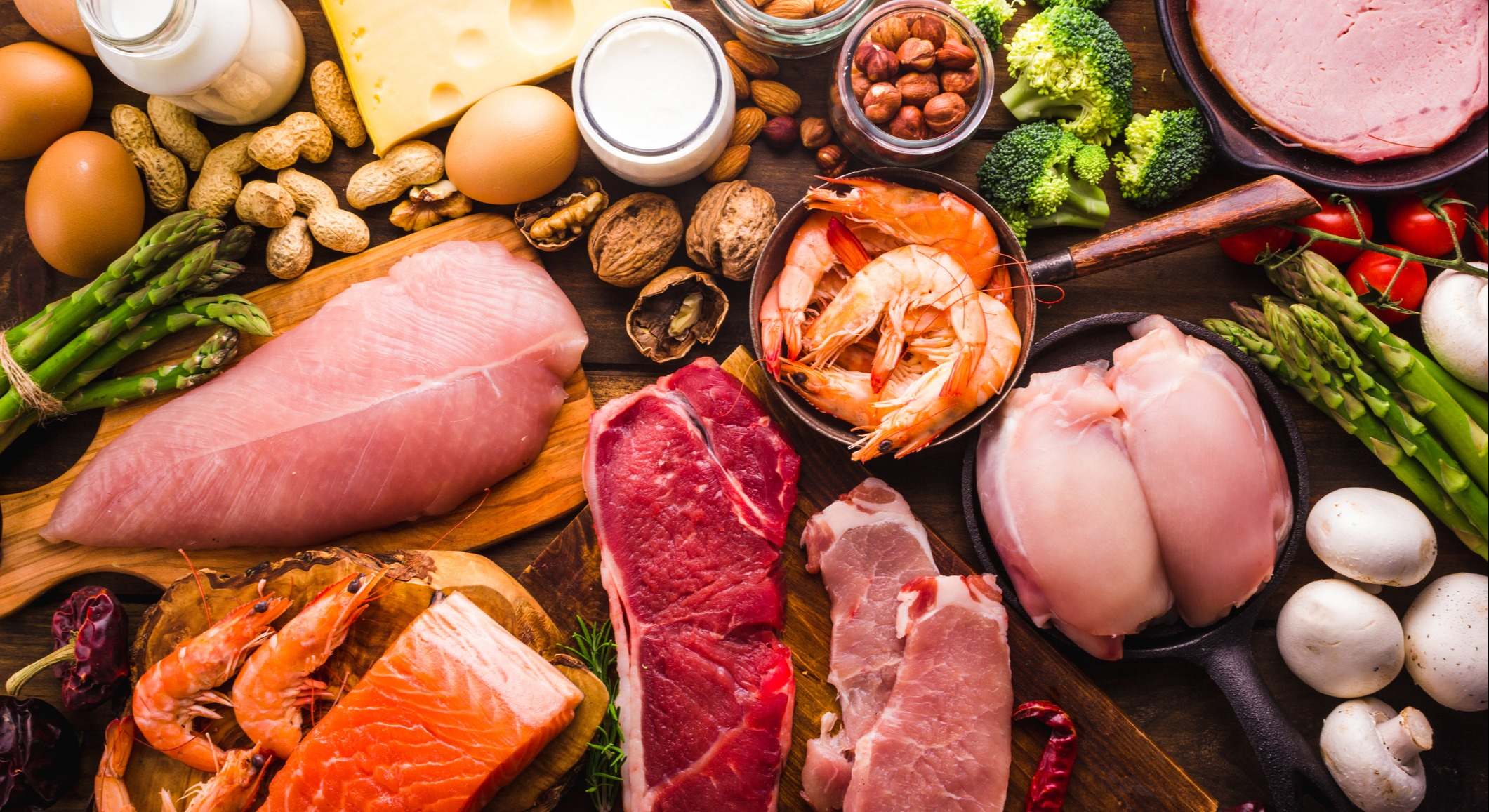 Alimentos sanos para una dieta de proteínas