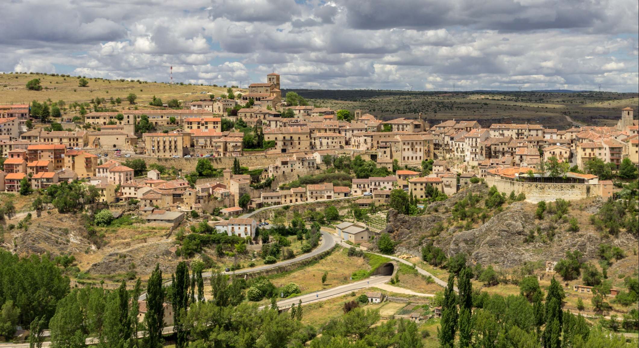 Vista del pueblo Sepúlveda (España)