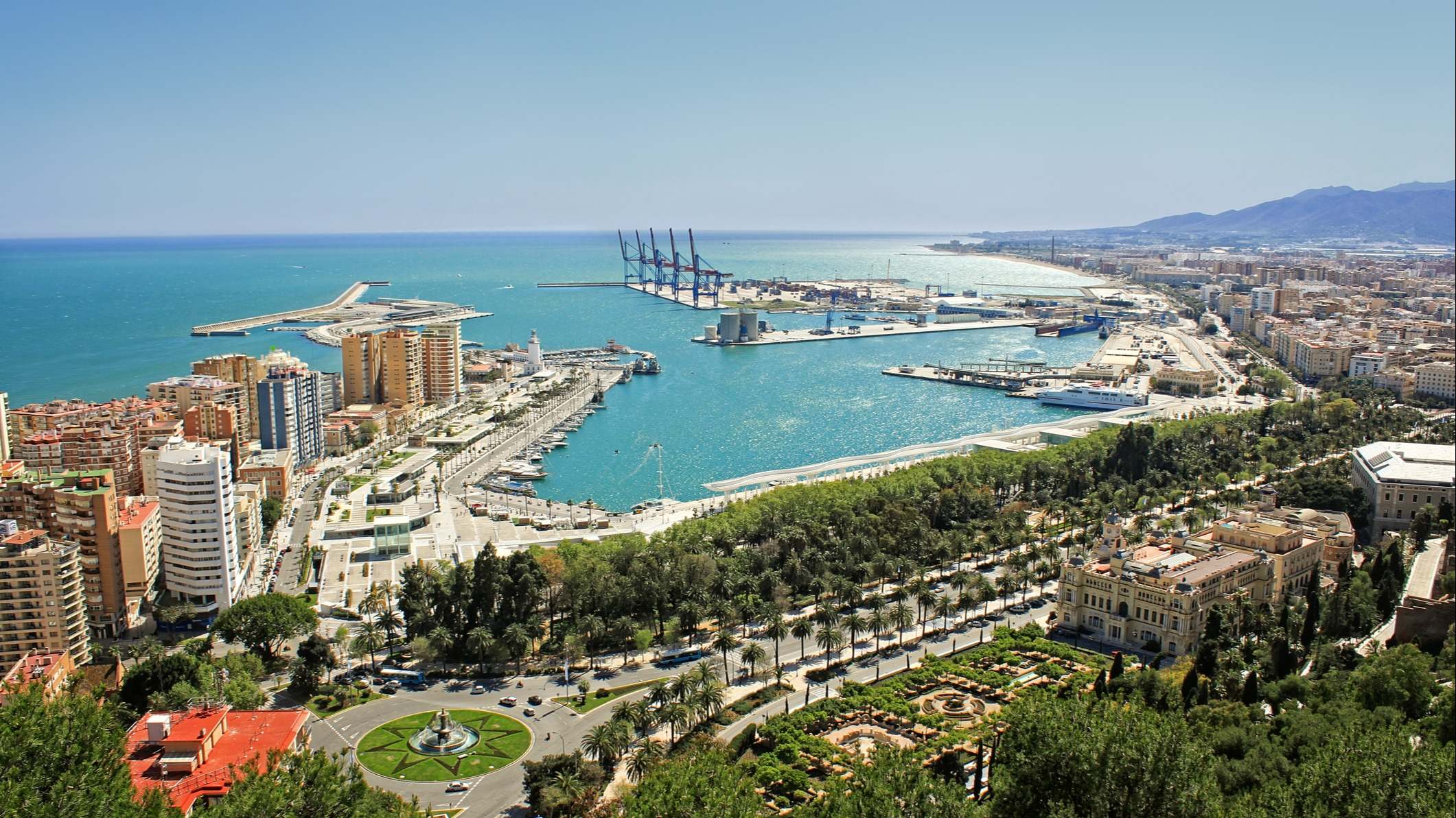 Vista del Puerto de Málaga