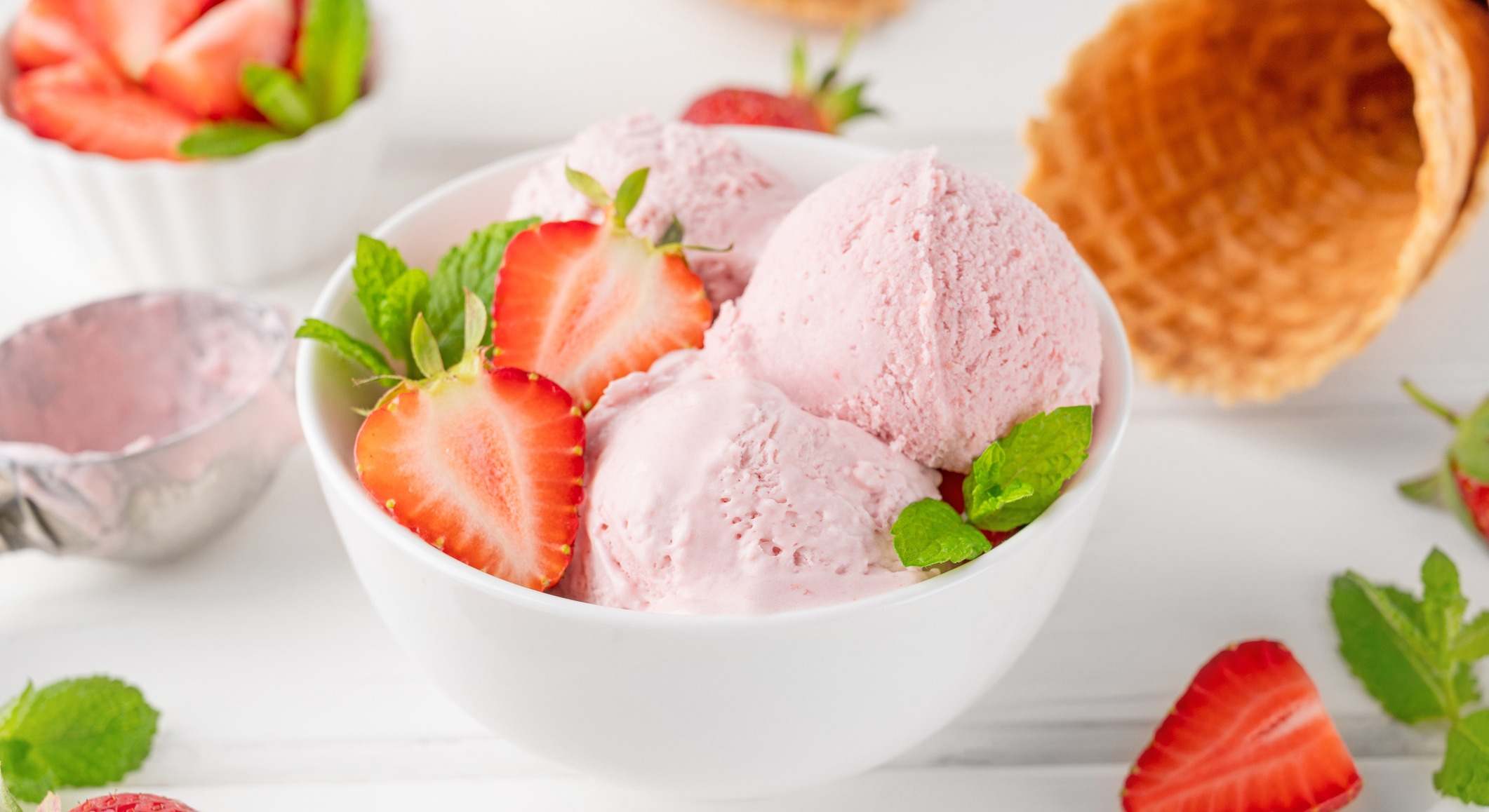 Helado de fresa
