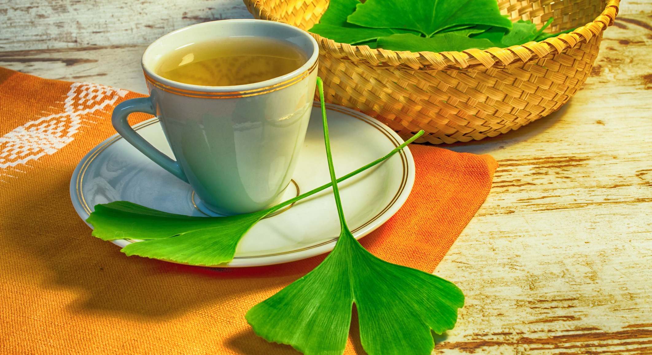 Té del biloba del ginkgo