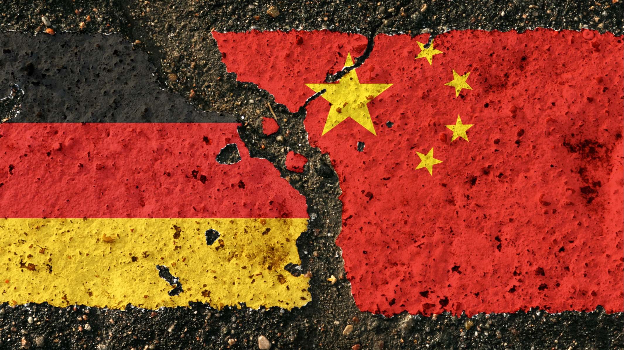 Banderas de Alemania y China
