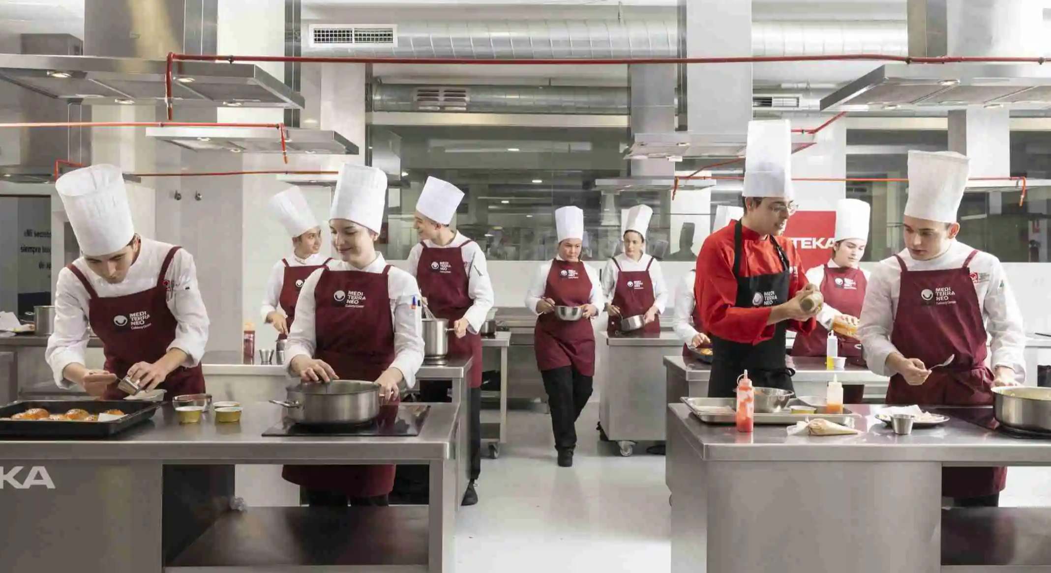 La escuela de cocina.