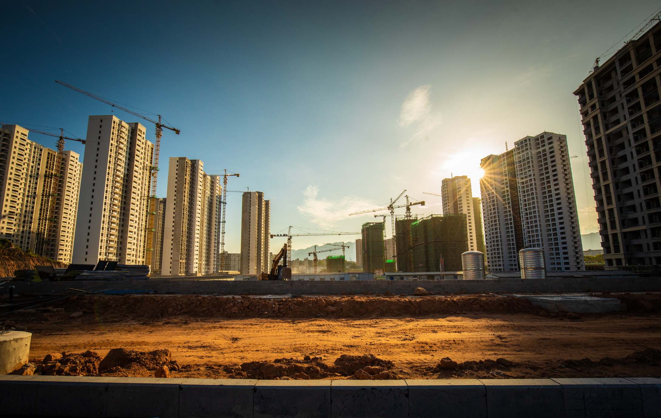 vivienda china grúas construcción