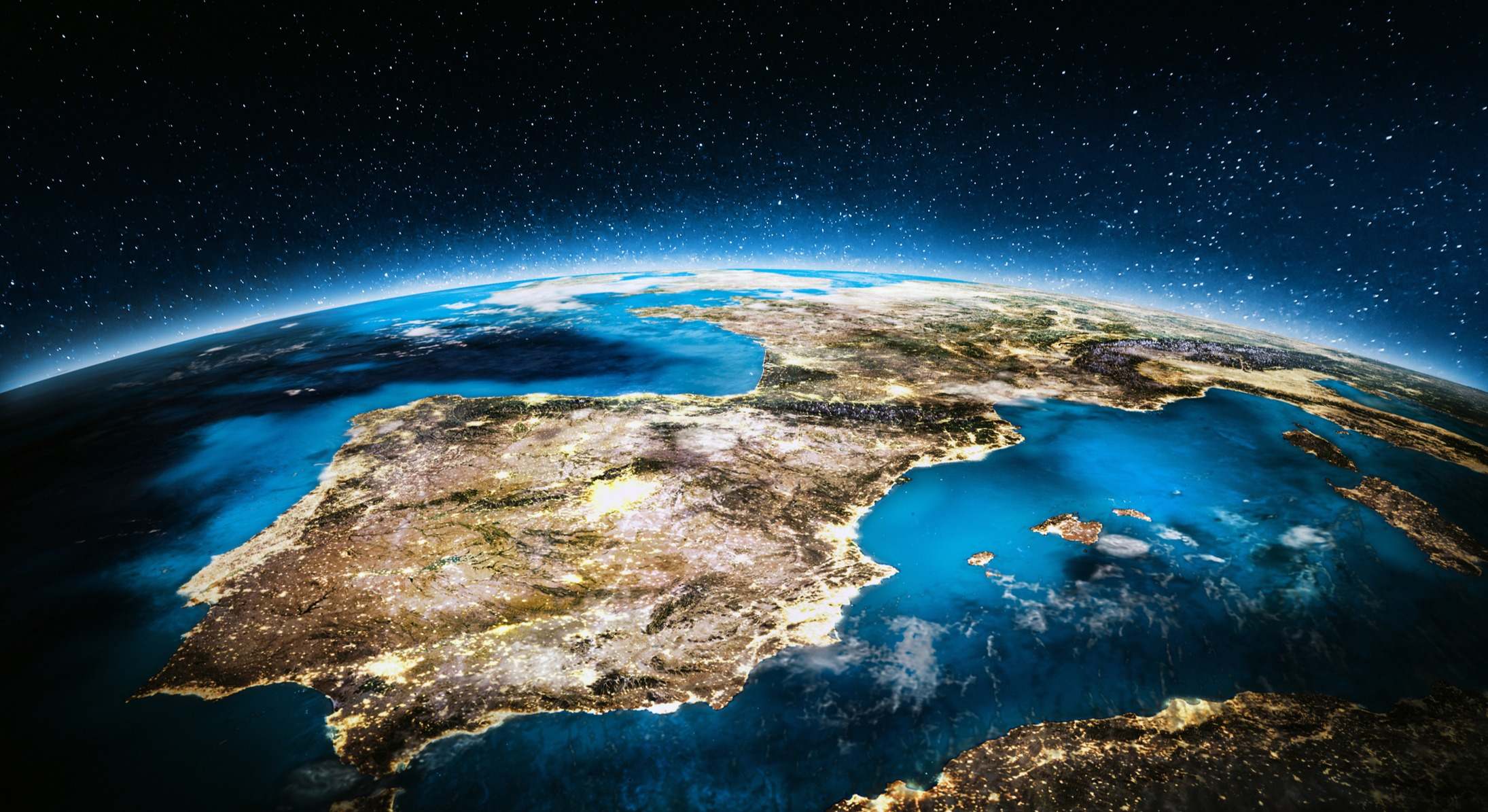 Imagen de la Península Ibérica vista desde el espacio