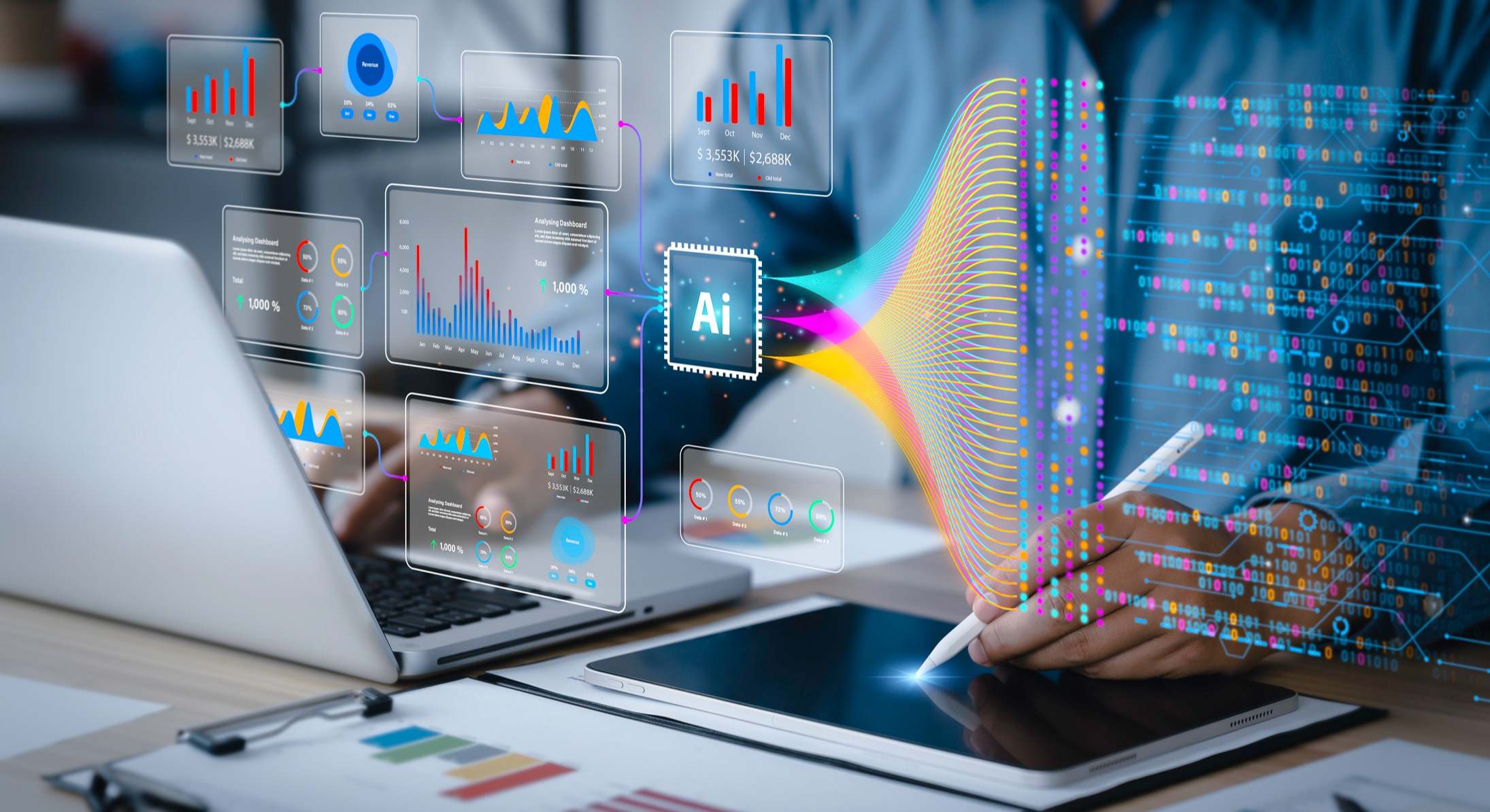 Estudiante utilizando la inteligencia artificial