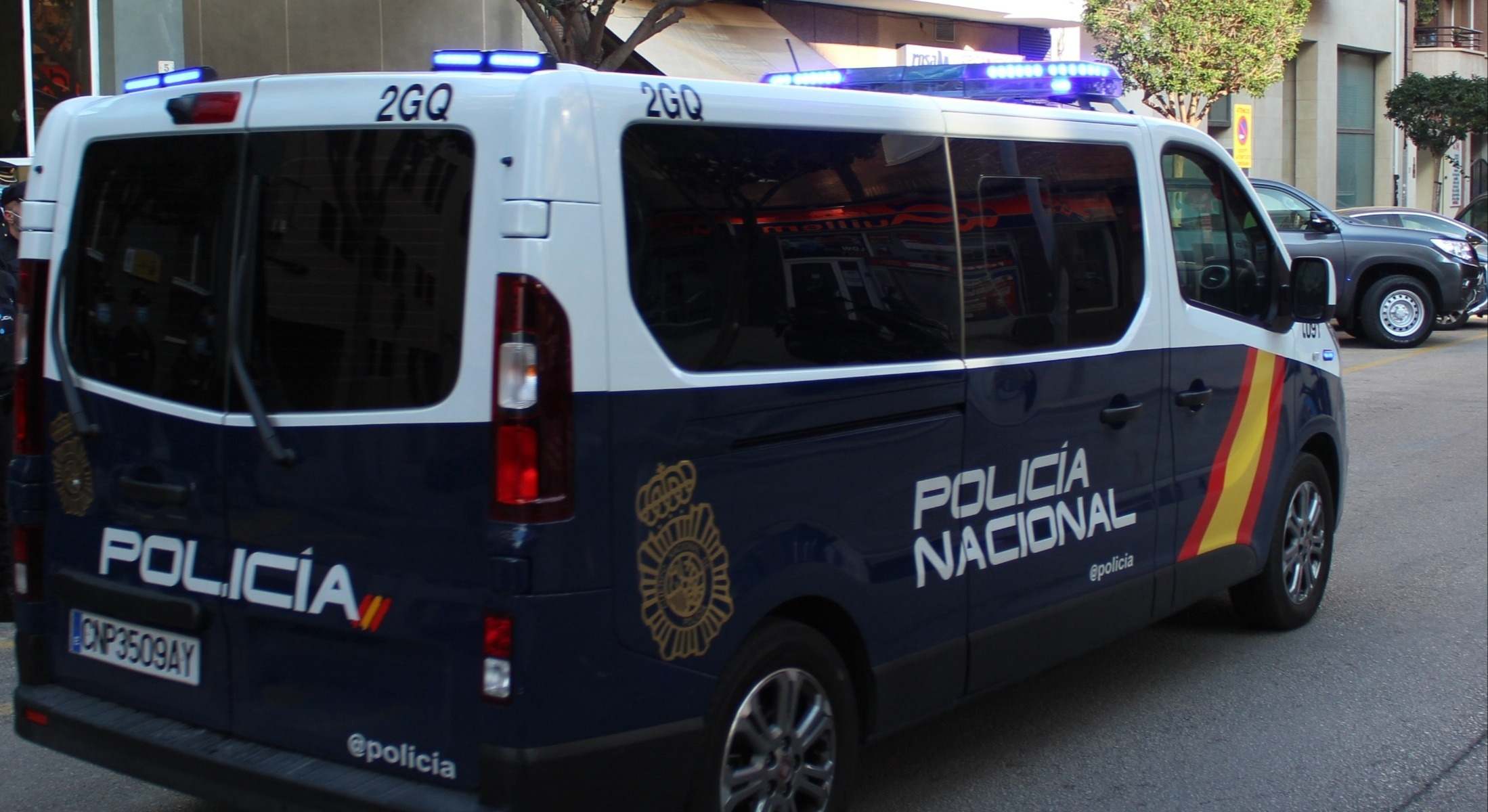 Imagen de un furgón de Policía Nacional