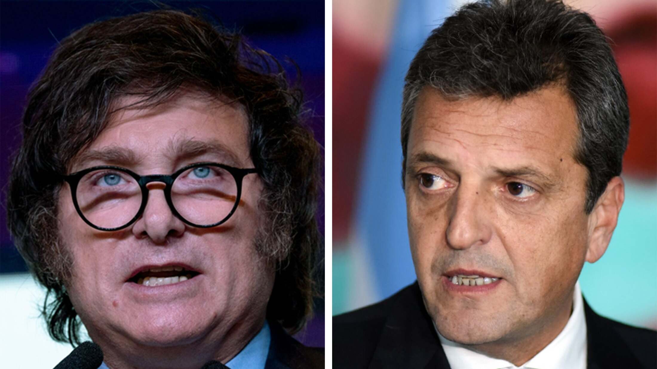 Javier Milei y Sergio Massa.