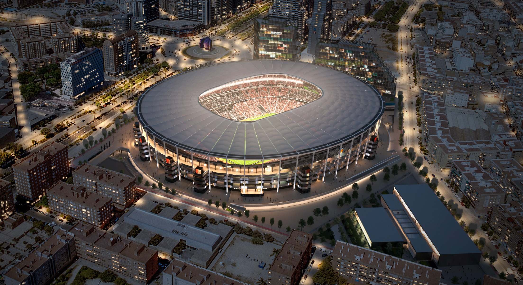 Recreación del Nou Mestalla.