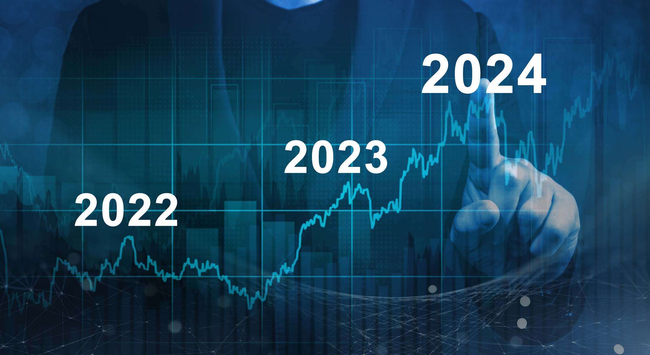 Gráfica ascendente de 2022 a 2024