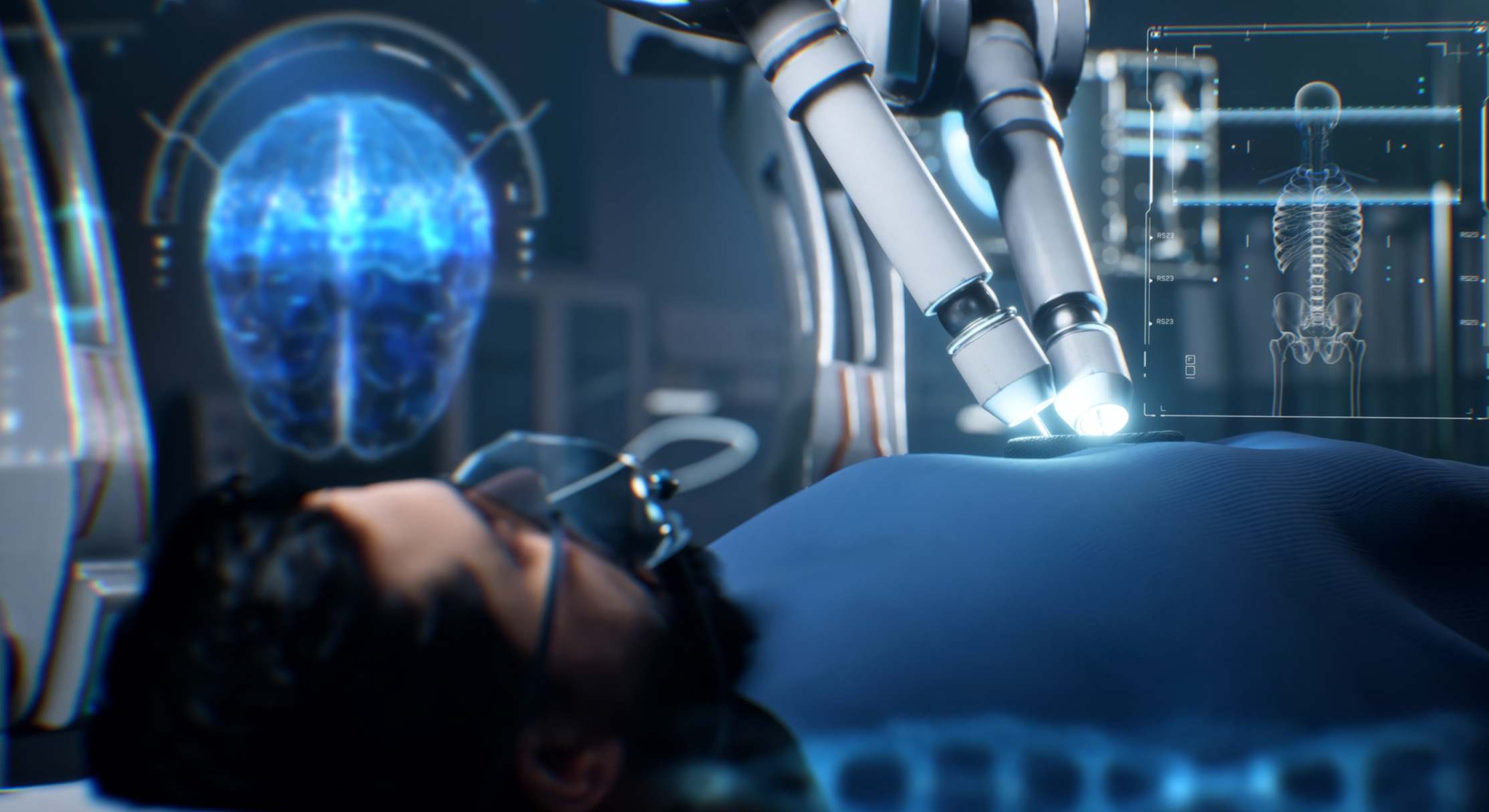Representación de una cirugía de robot