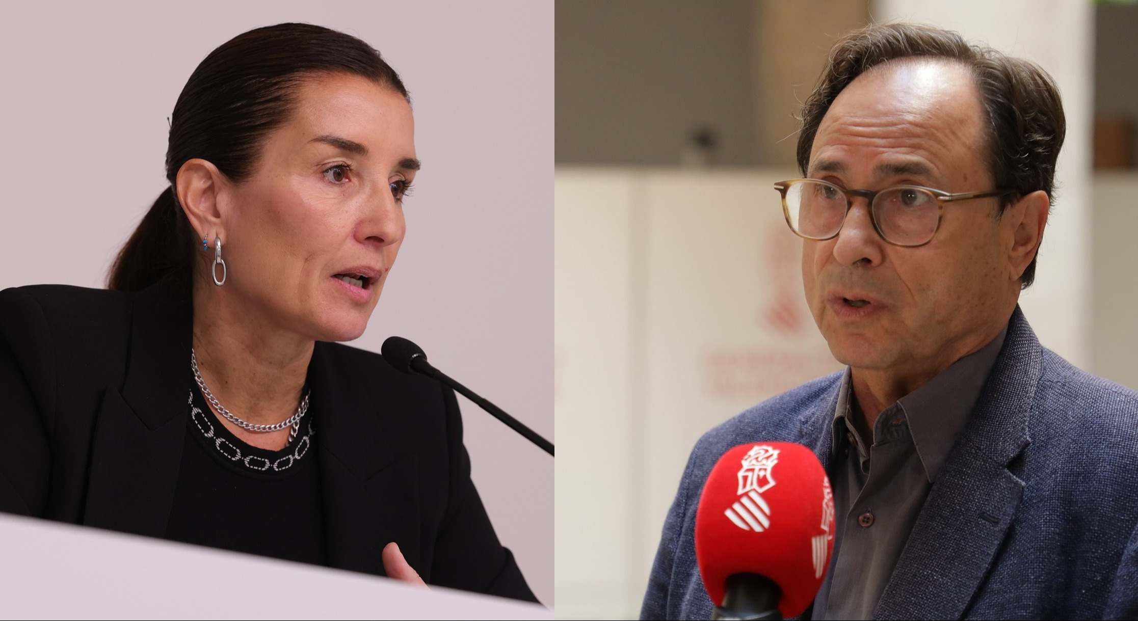 Ruth Merino, actual consellera, y el exconseller Vicent Soler.