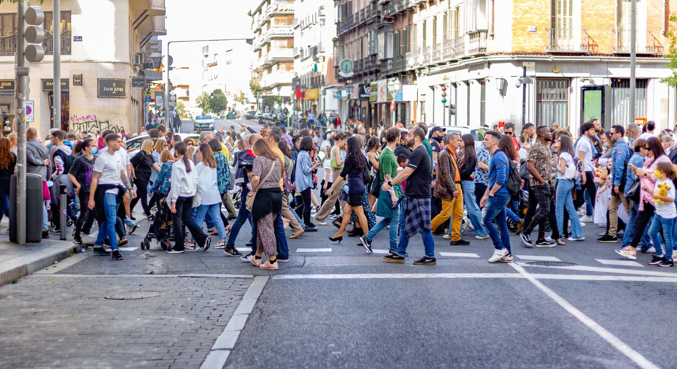 Paso de peatones en una calle de Madrid. Foto: iStock