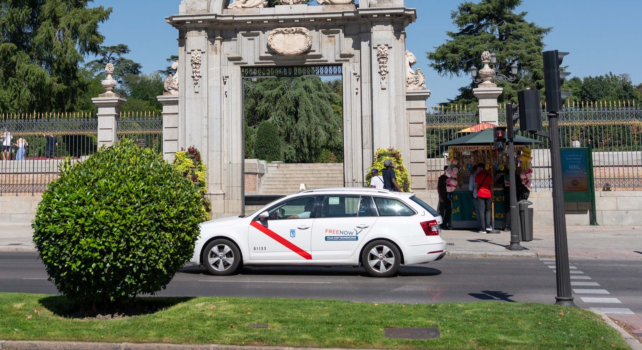 Un taxi de FreeNow en Madrid. Foto: iStock