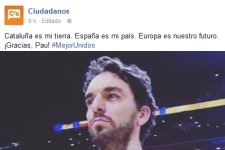 Ciudadanos usó la imagen de Gasol