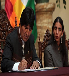 evo morales y senado