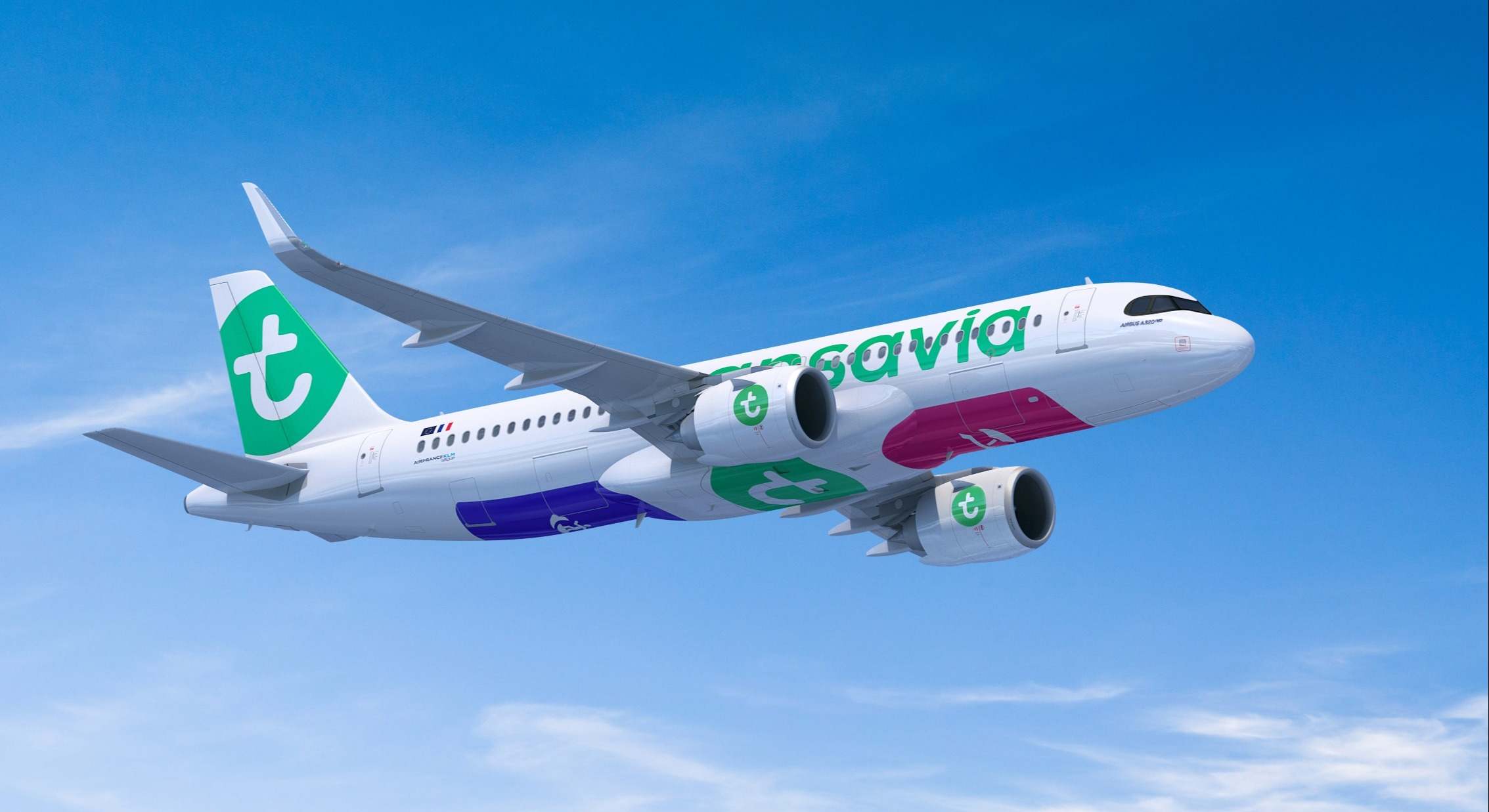 Avión Airbus A320 diseñado para Transavia.