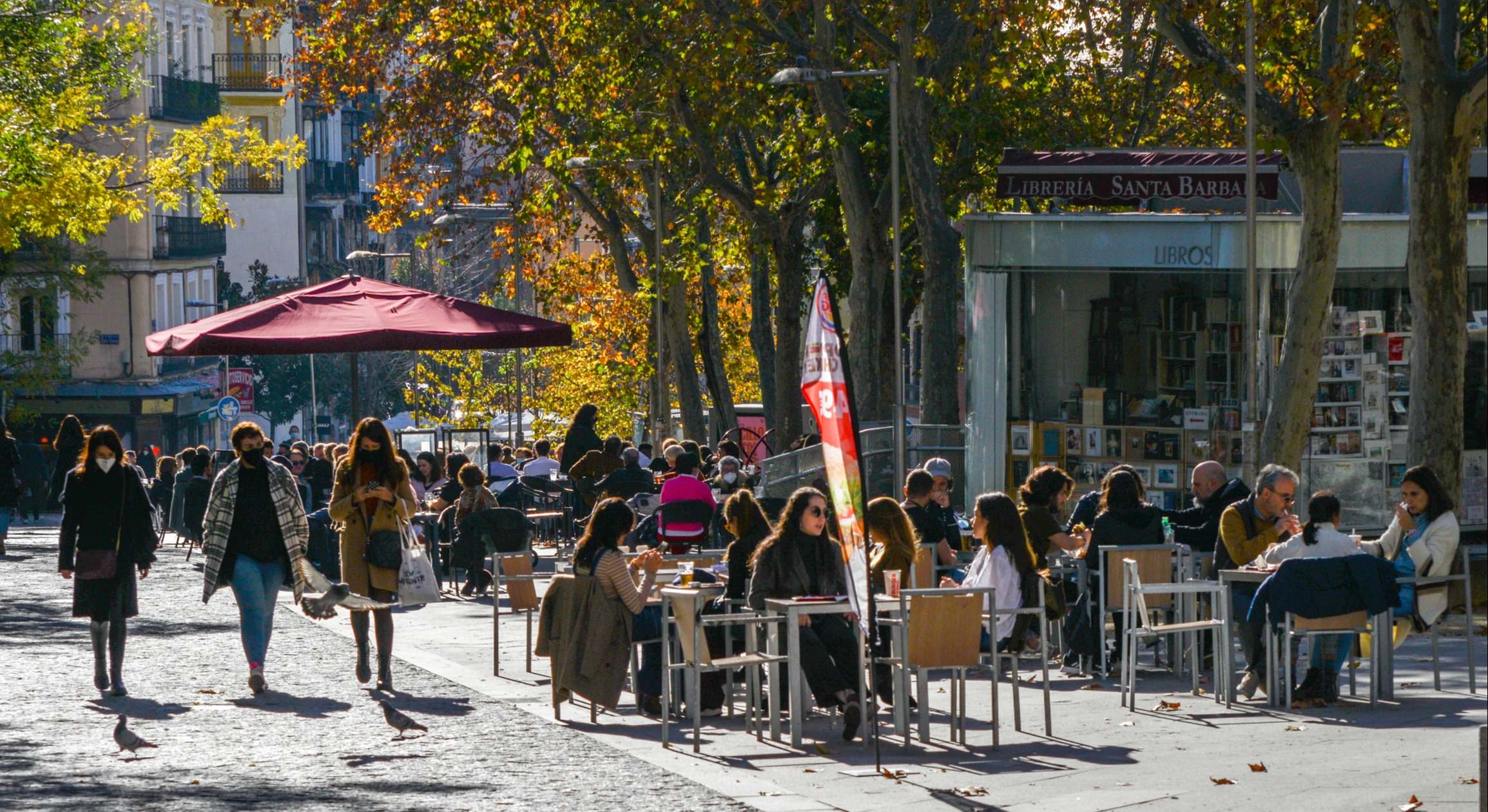 Terrazas en Madrid llenas por el buen tiempo