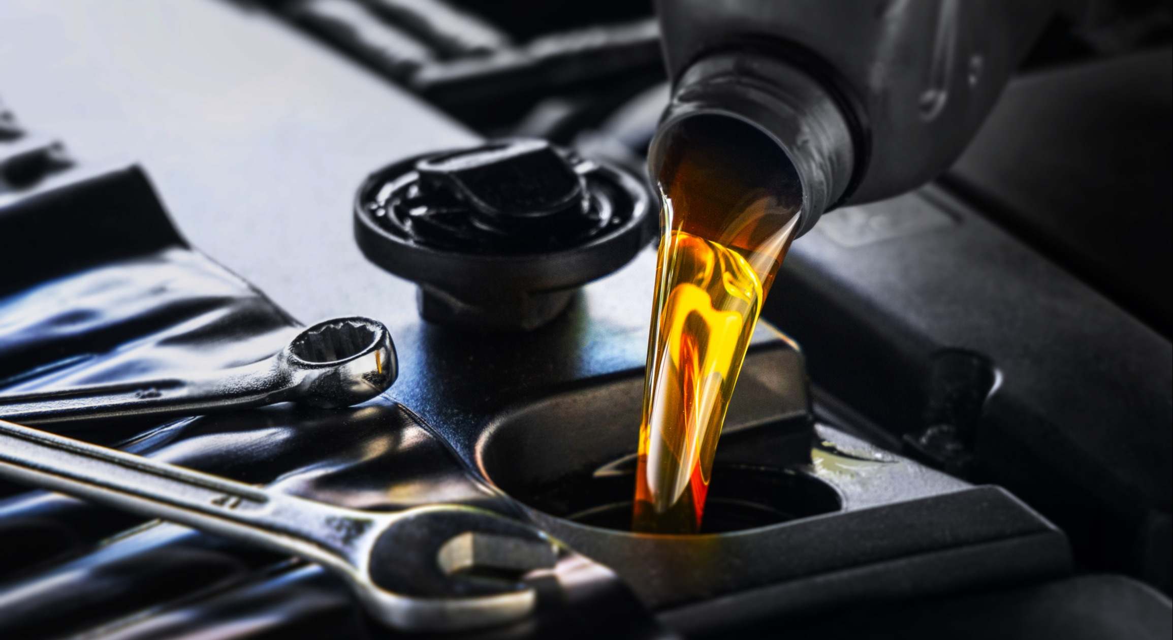 Aceite del motor de un coche
