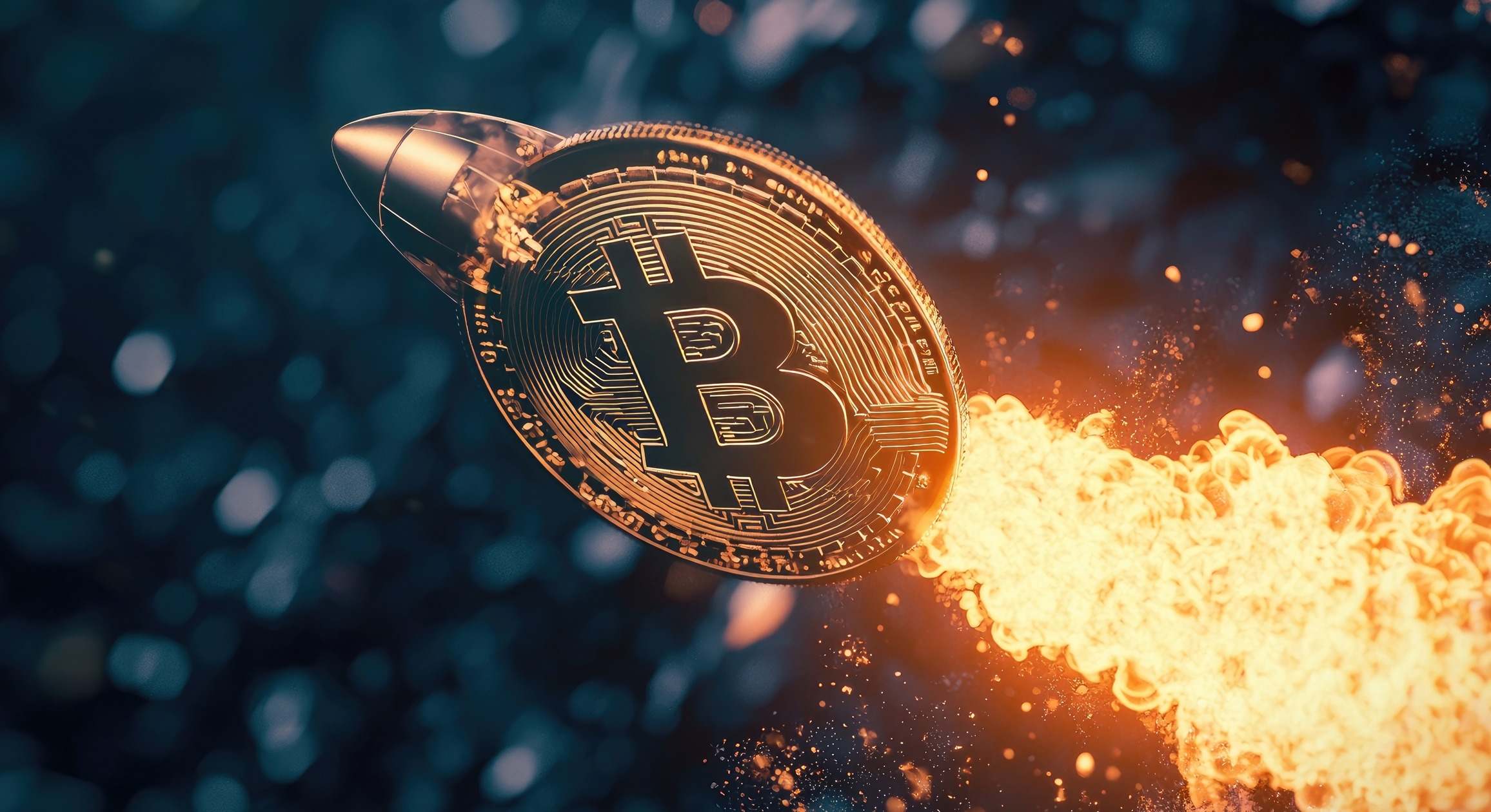 Un bitcoin cohete