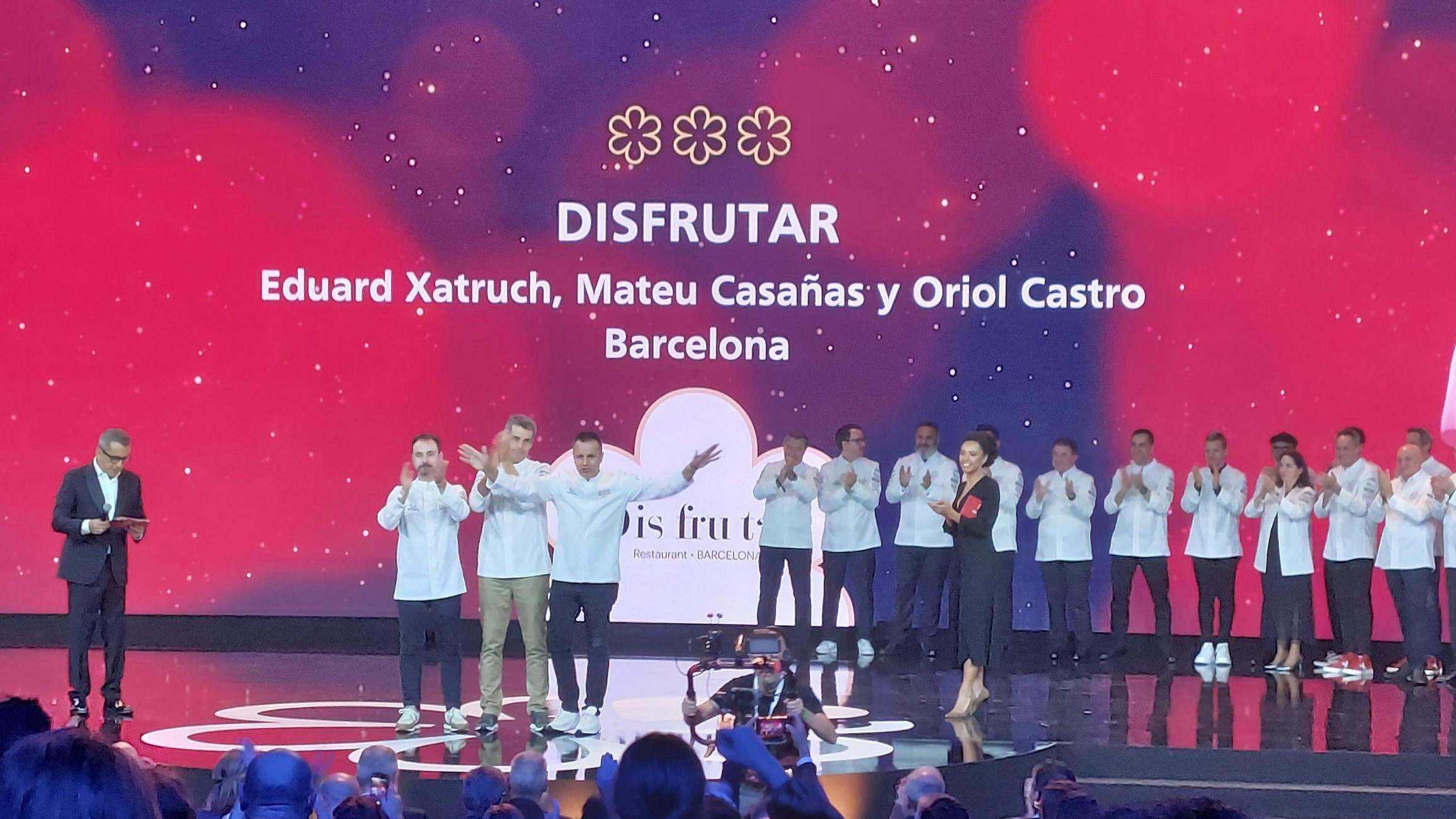 Disfrutar consigue las tres estrellas michelin