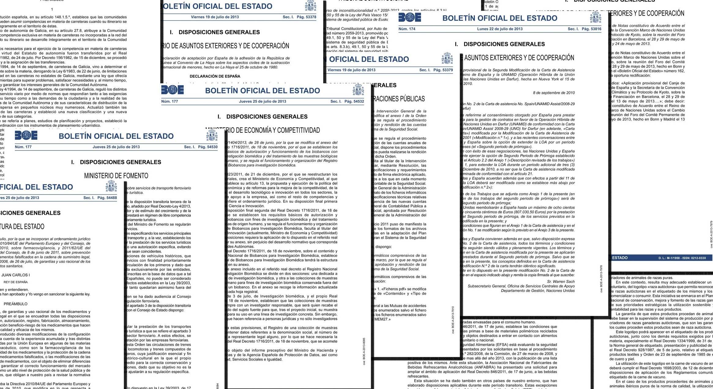 Páginas del BOE
