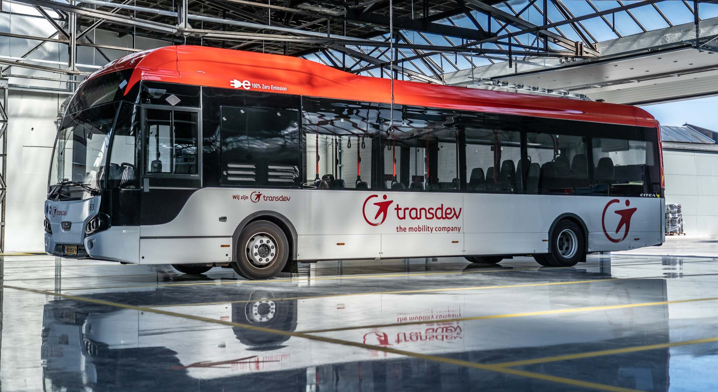 Autobús gestionado por la operadora francesa Transdev.