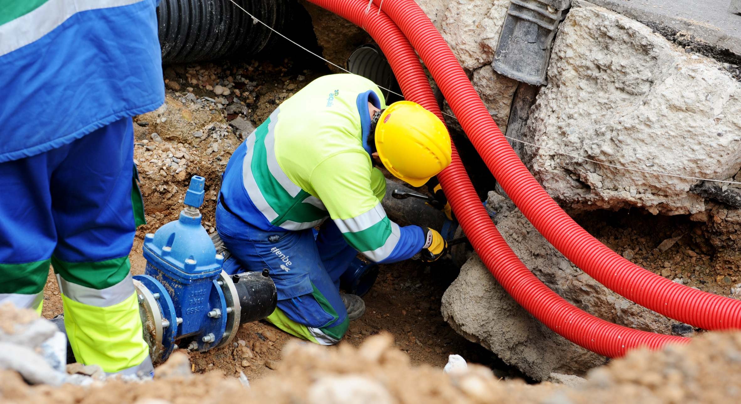 Trabajos en la red de agua