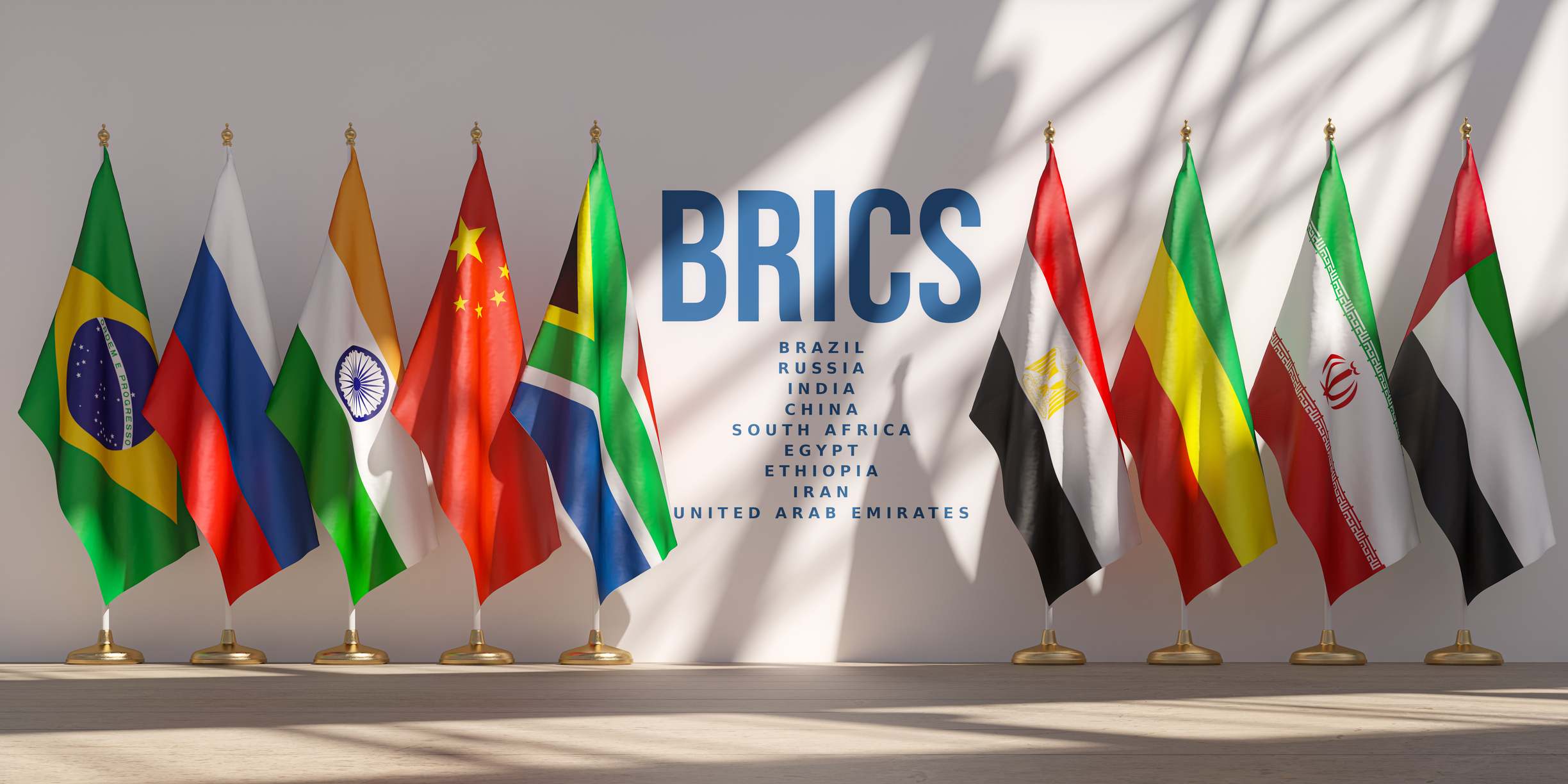 BRICS+ (Brasil, Rusia, India, China, Sudáfrica, Egipto, Irán, Emiratos Árabes Unidos, Arabia Saudita y Etiopía)