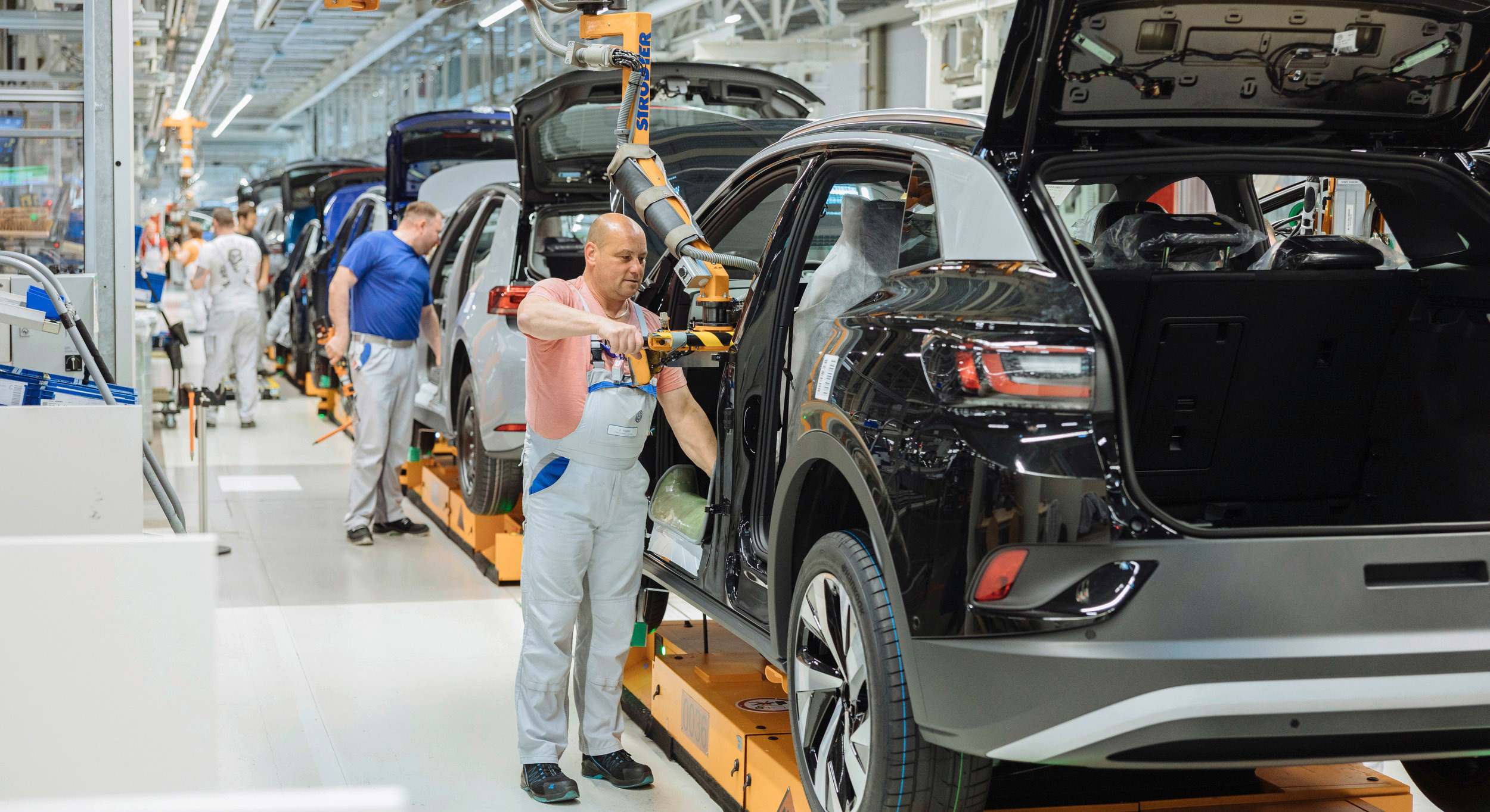 Línea de montaje en la factoría del Grupo Volkswagen en Zwickau