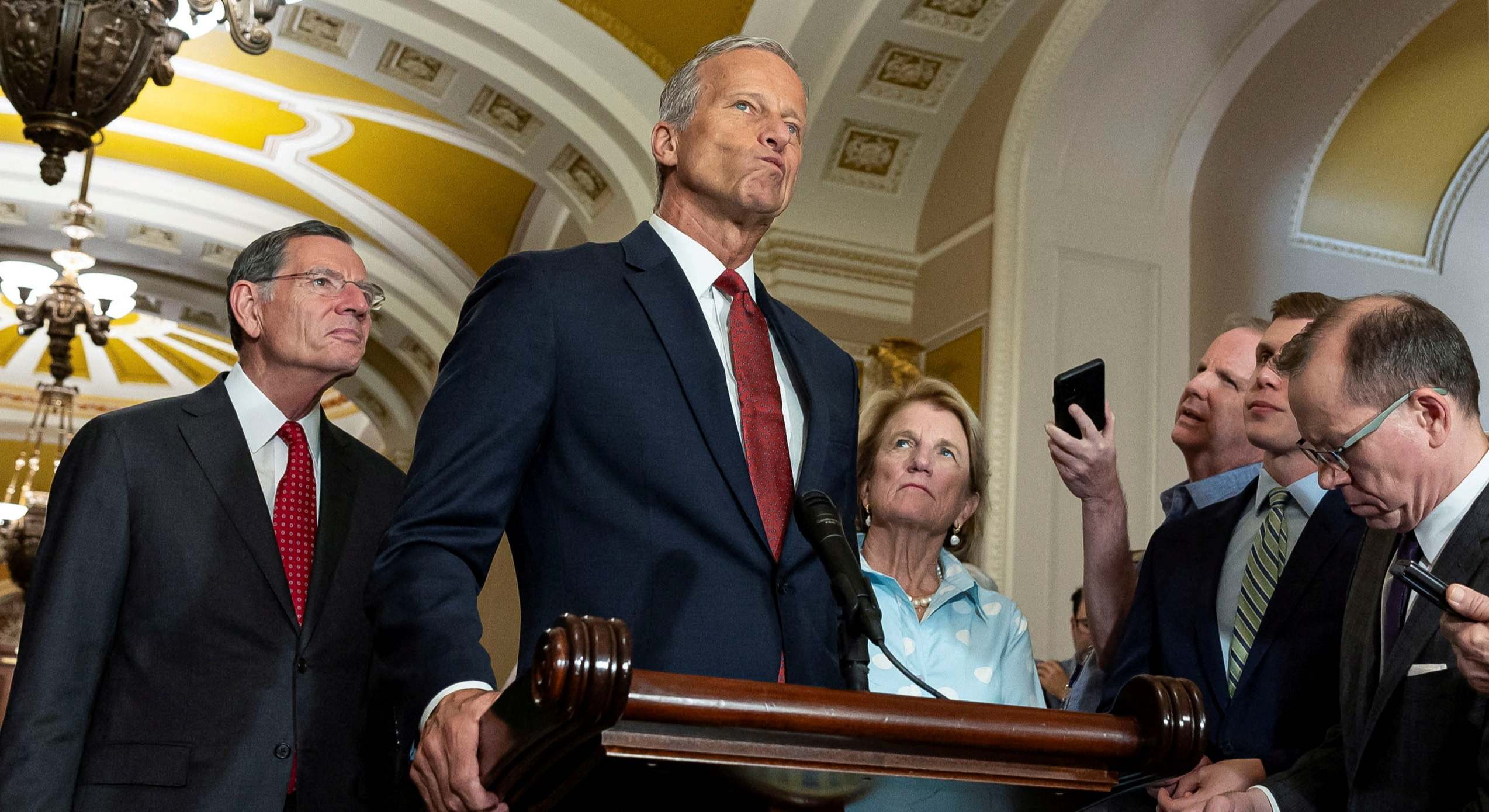 John Thune, líder de los republicanos en el Senado. Foto: Reuters