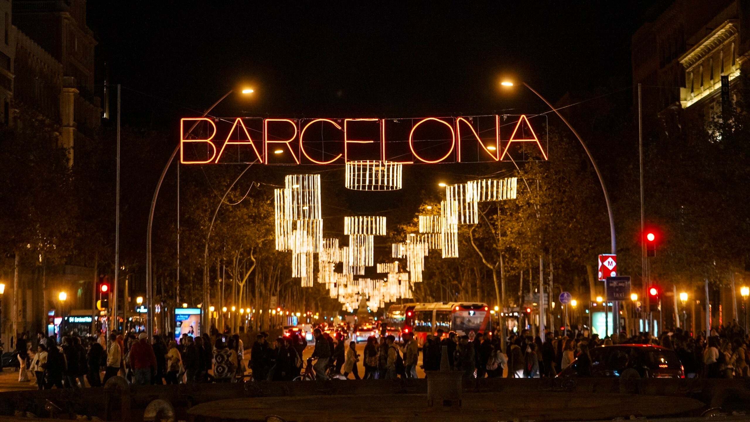 Nuevo horario de las luces de navidad de Barcelona