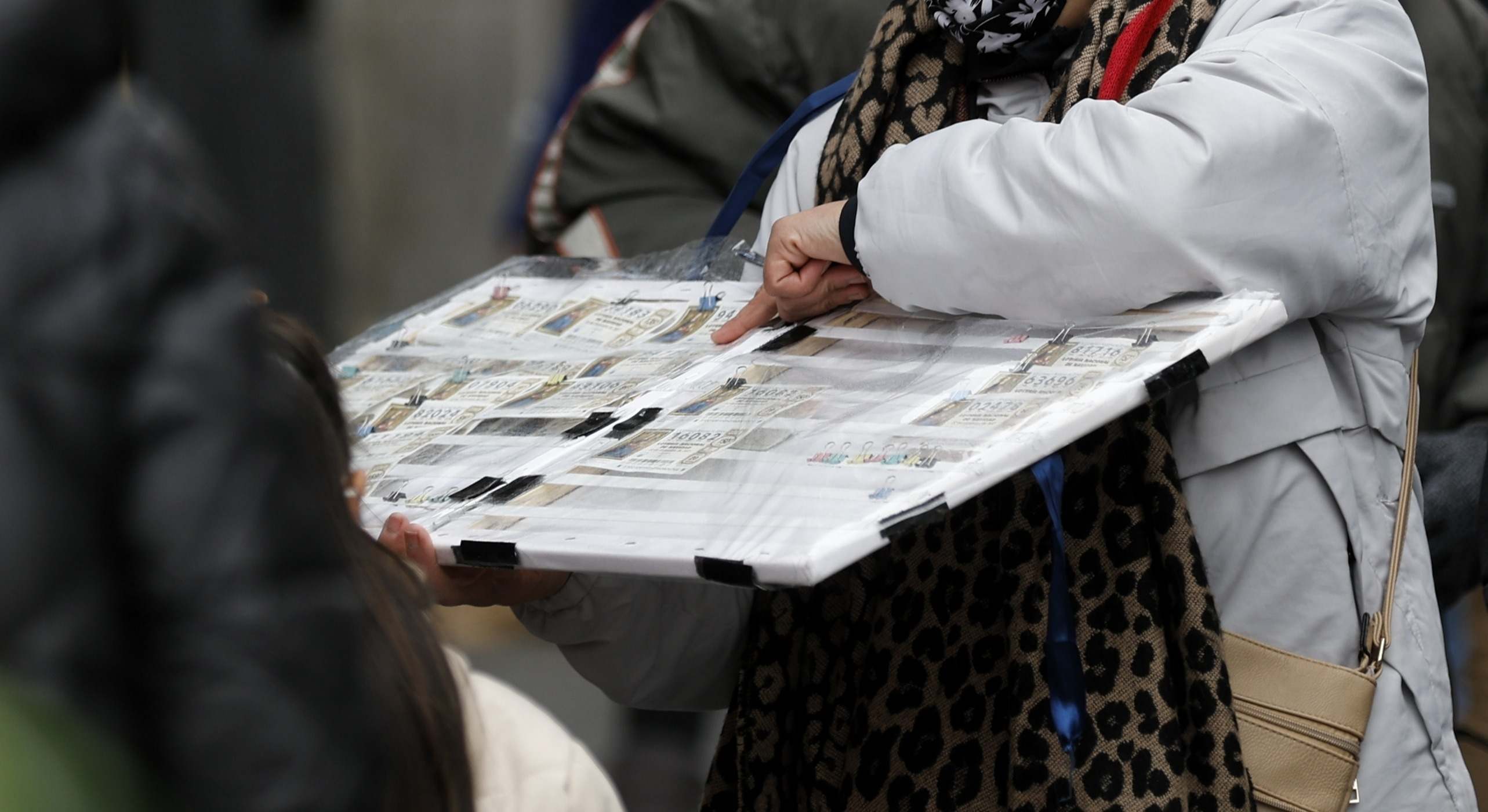 Imagen de recurso de un vendedor de lotería.