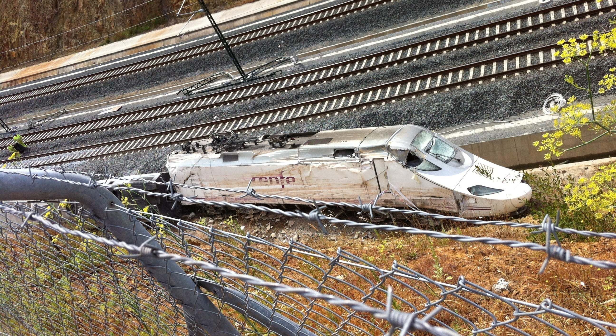 Accidente de tren Alvia en Angrois (Santiago de Compostela). / Foto: EP.