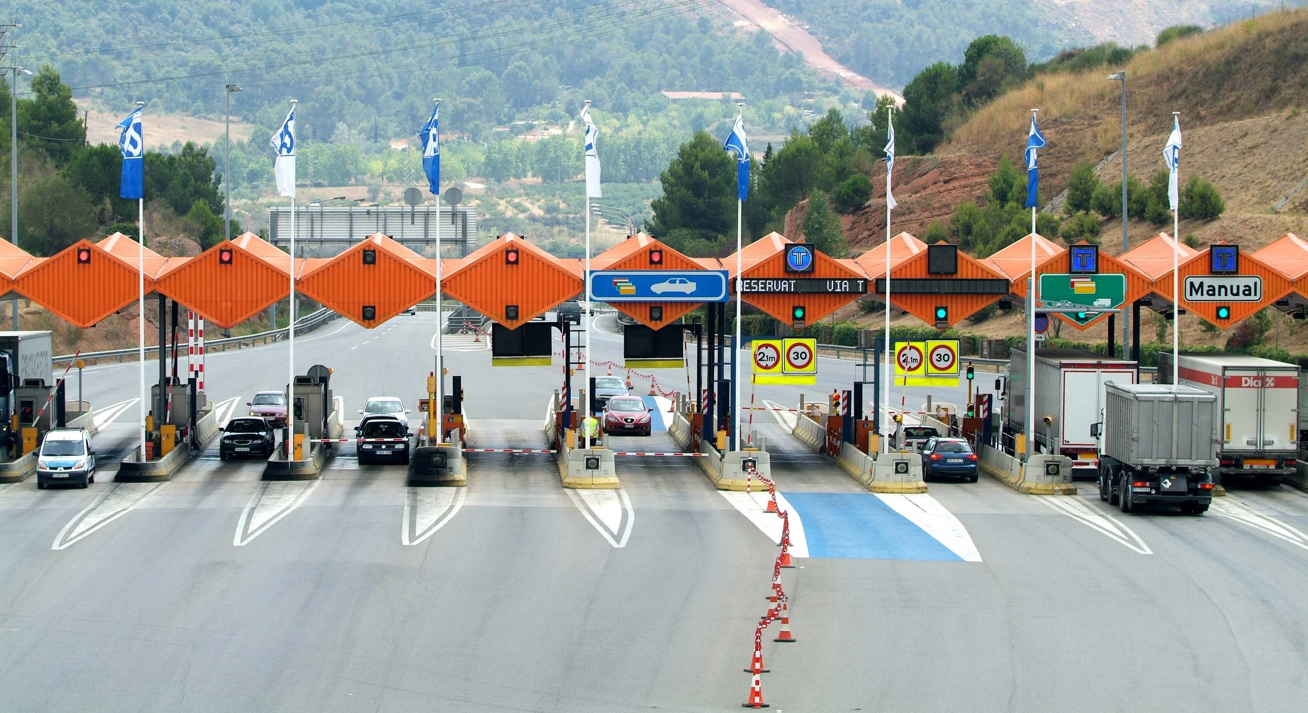 Peaje en una autopista de Cataluña
