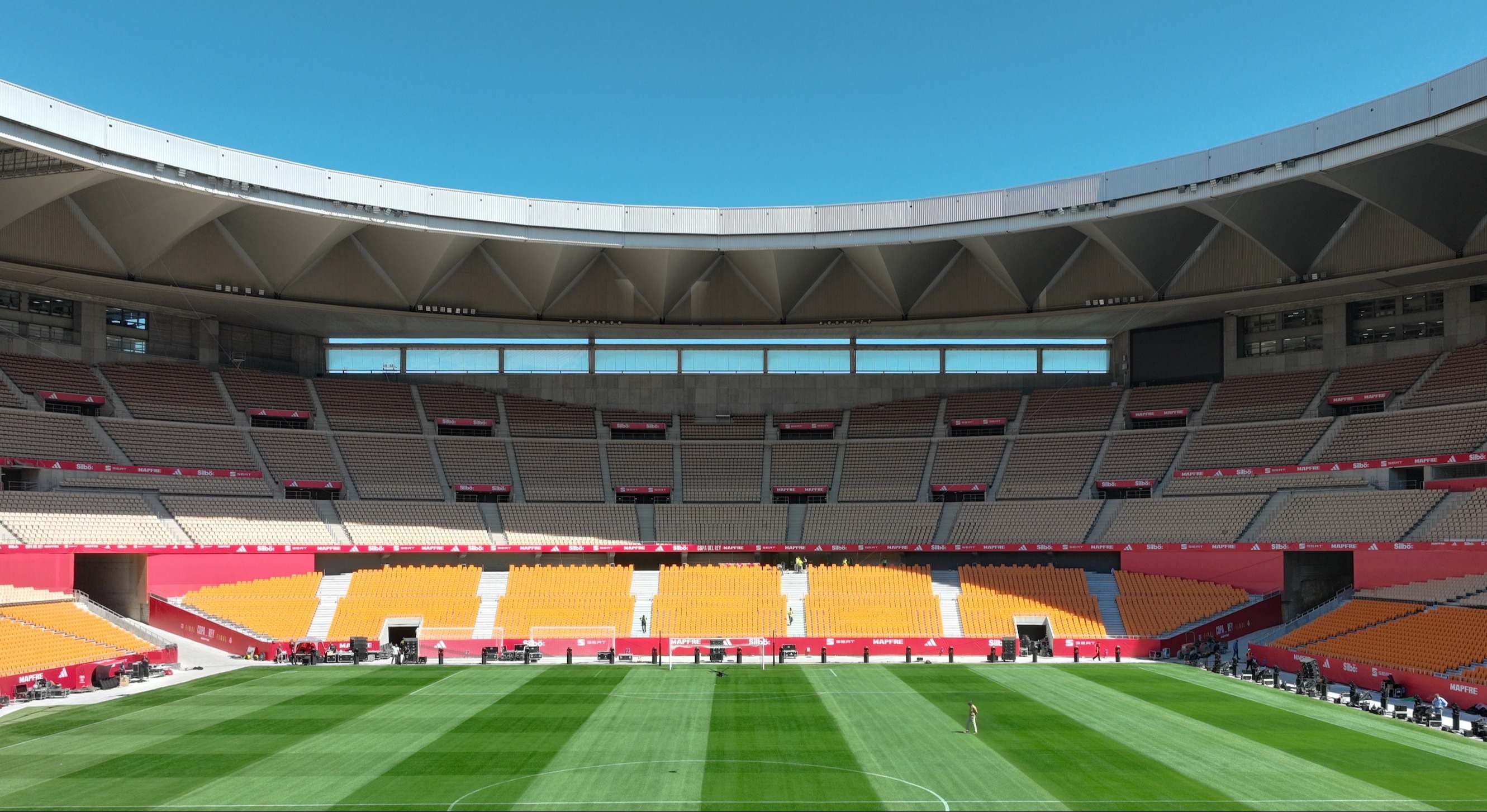 El estadio de La Cartuja con el graderío ampliado.