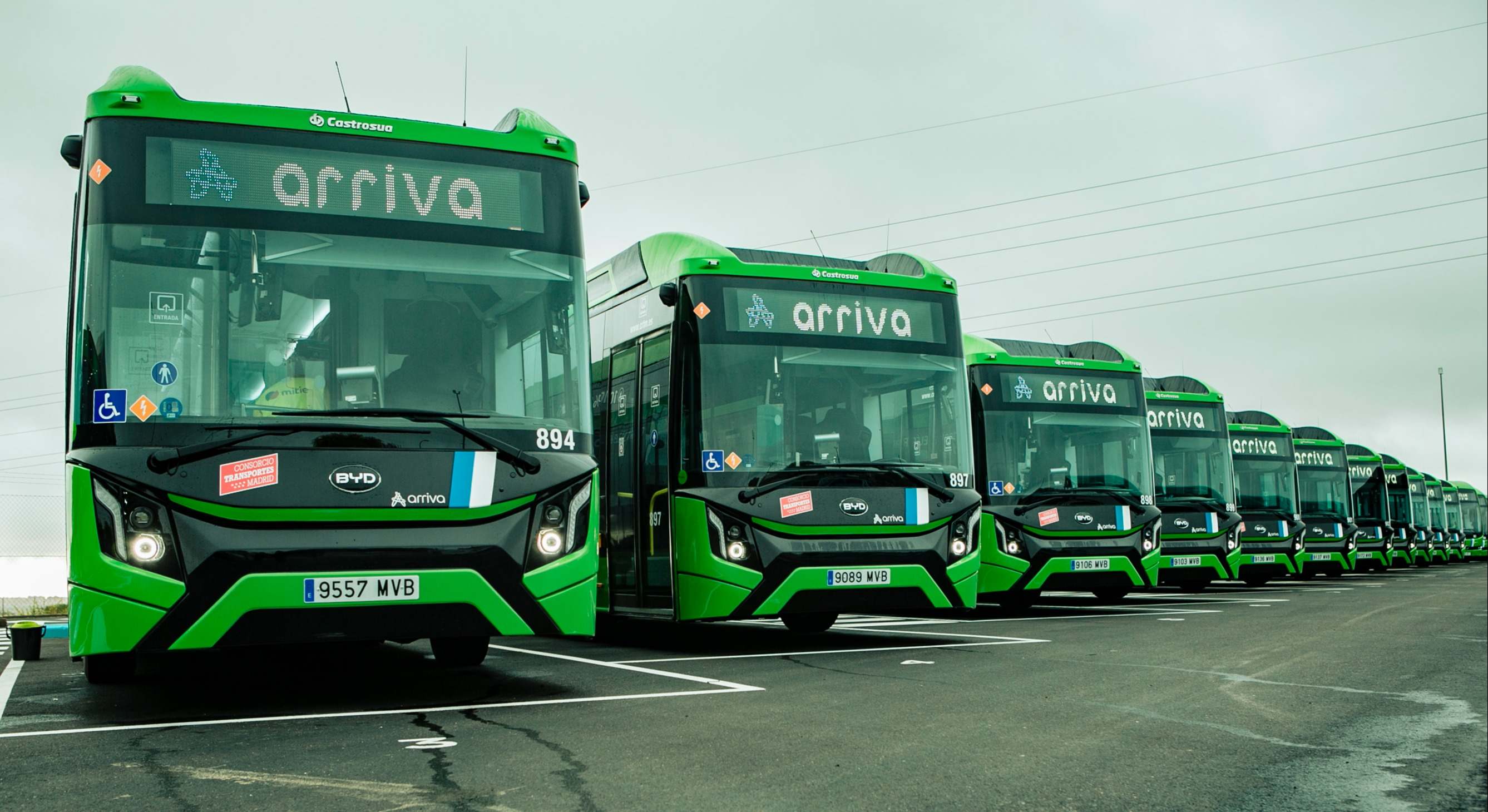 Nuevos autobuses eléctricos de Arriva Spain. / Foto: Arriva