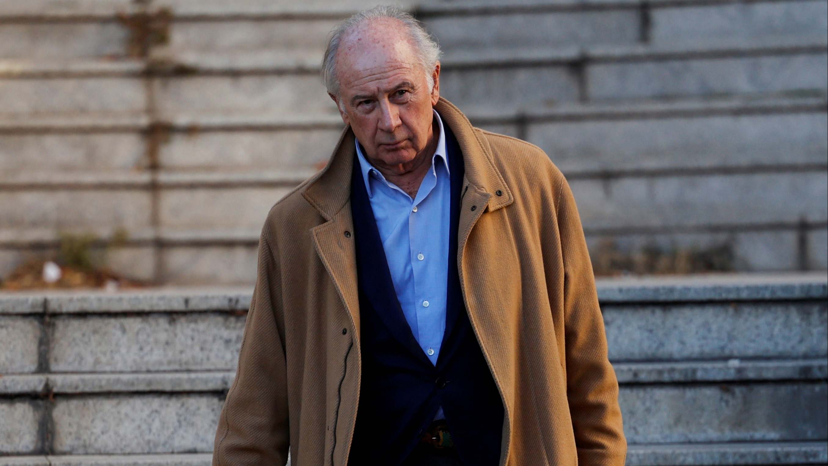 Rodrigo Rato a su llegada a la Audiencia Provincial de Madrid