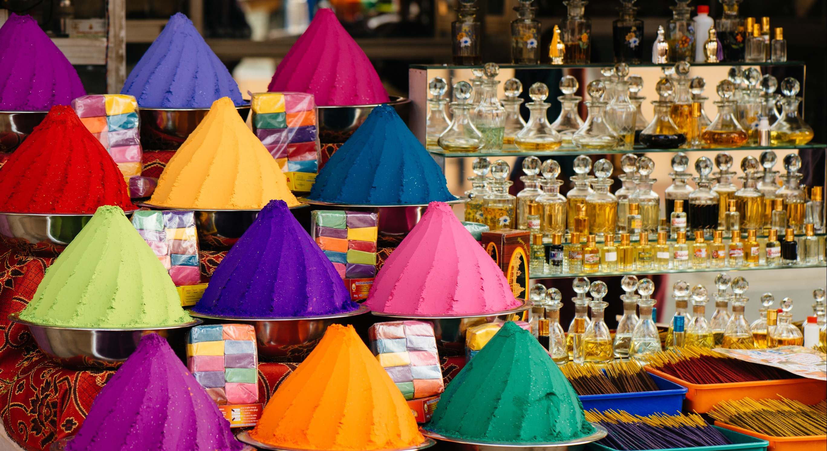 Especias en un bazar de la India