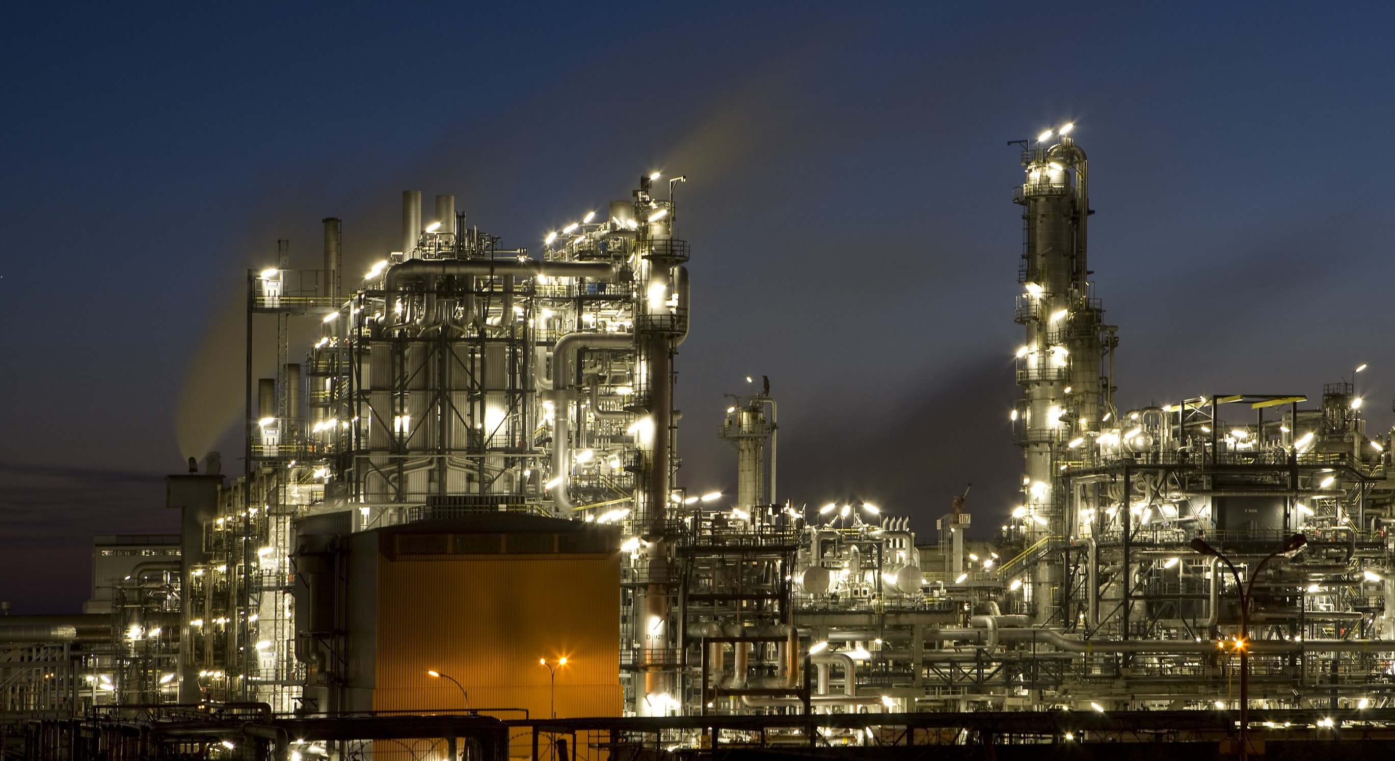 Planta de refinería para la producción de petróleo y de gas