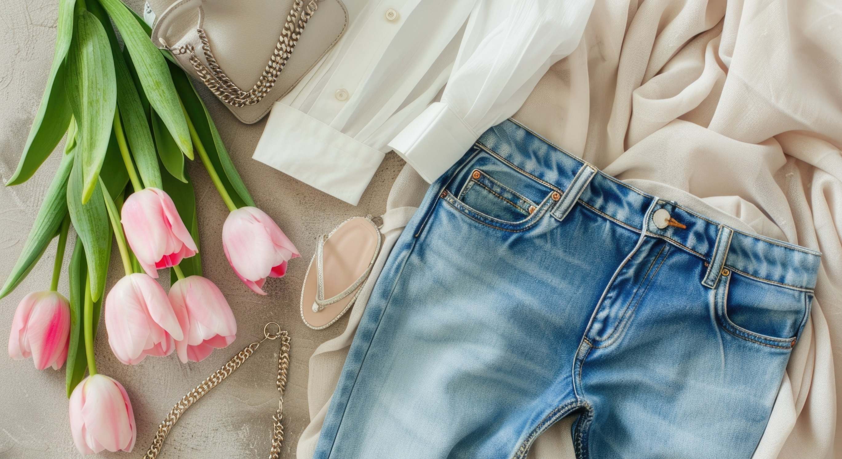 Blusa blanca y jeans. / Foto: Dreamstime