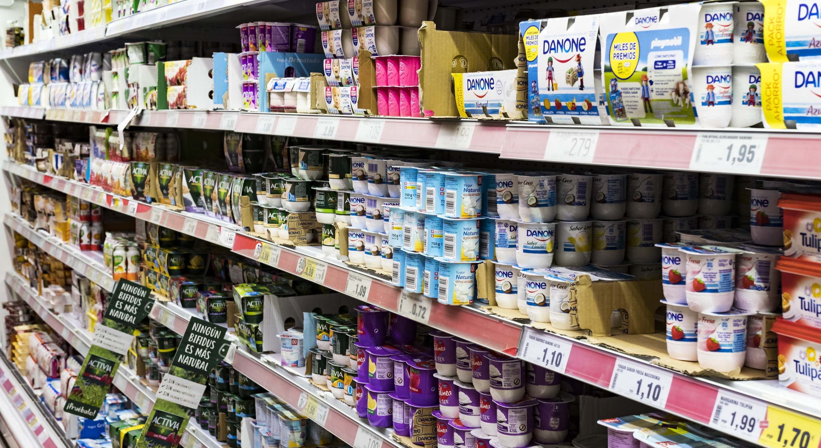 Lineal de los lácteos en el supermercado. / Foto: Dreamstime