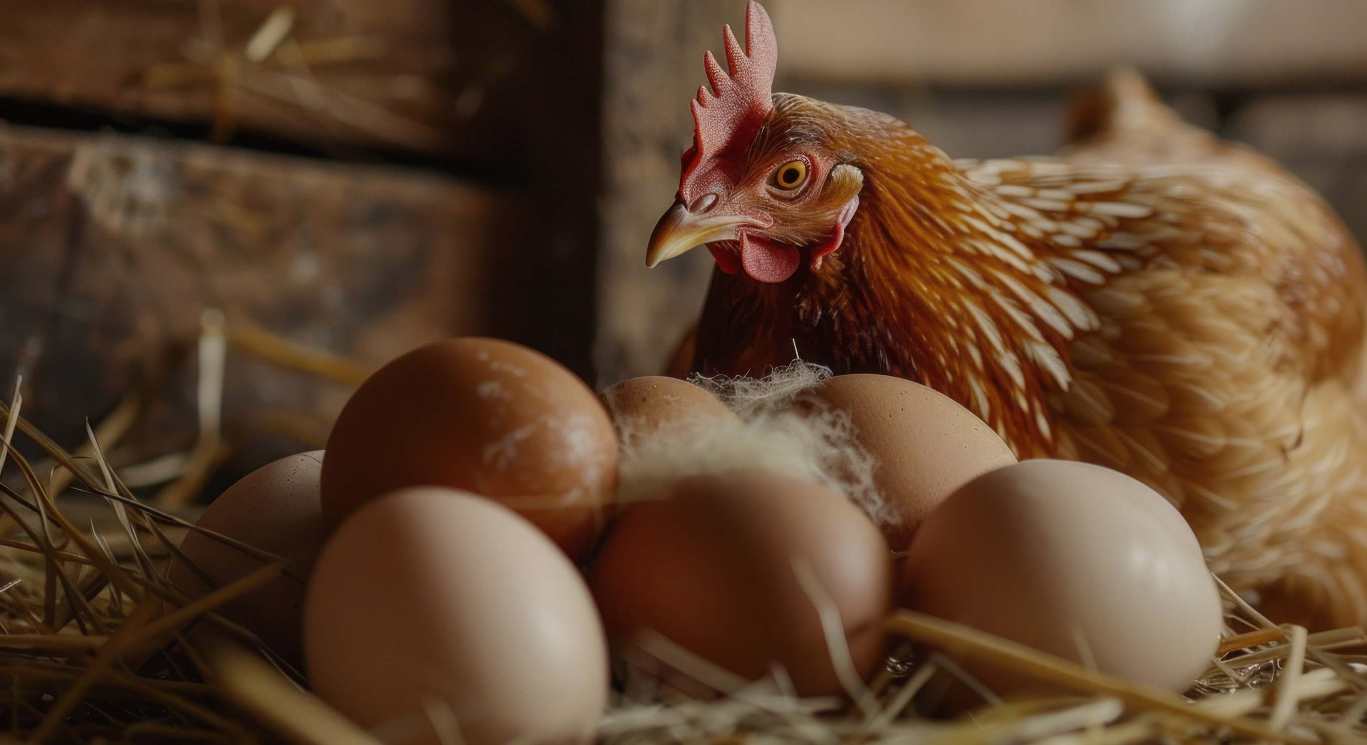 Una gallina con sus huevos. / Foto: Dreamstime